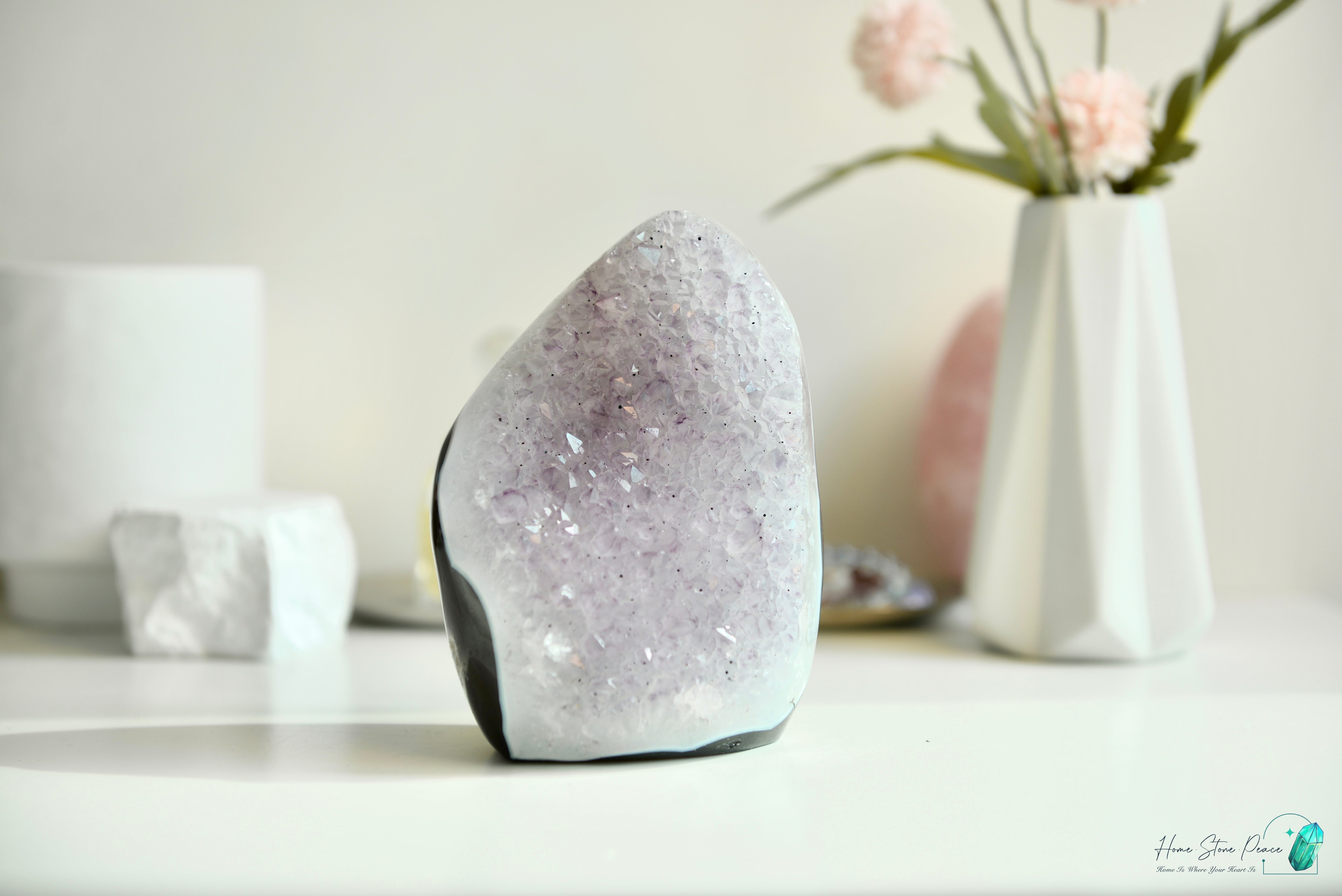 瑪瑙邊紫水晶隨形 Agate Amethyst Free Form