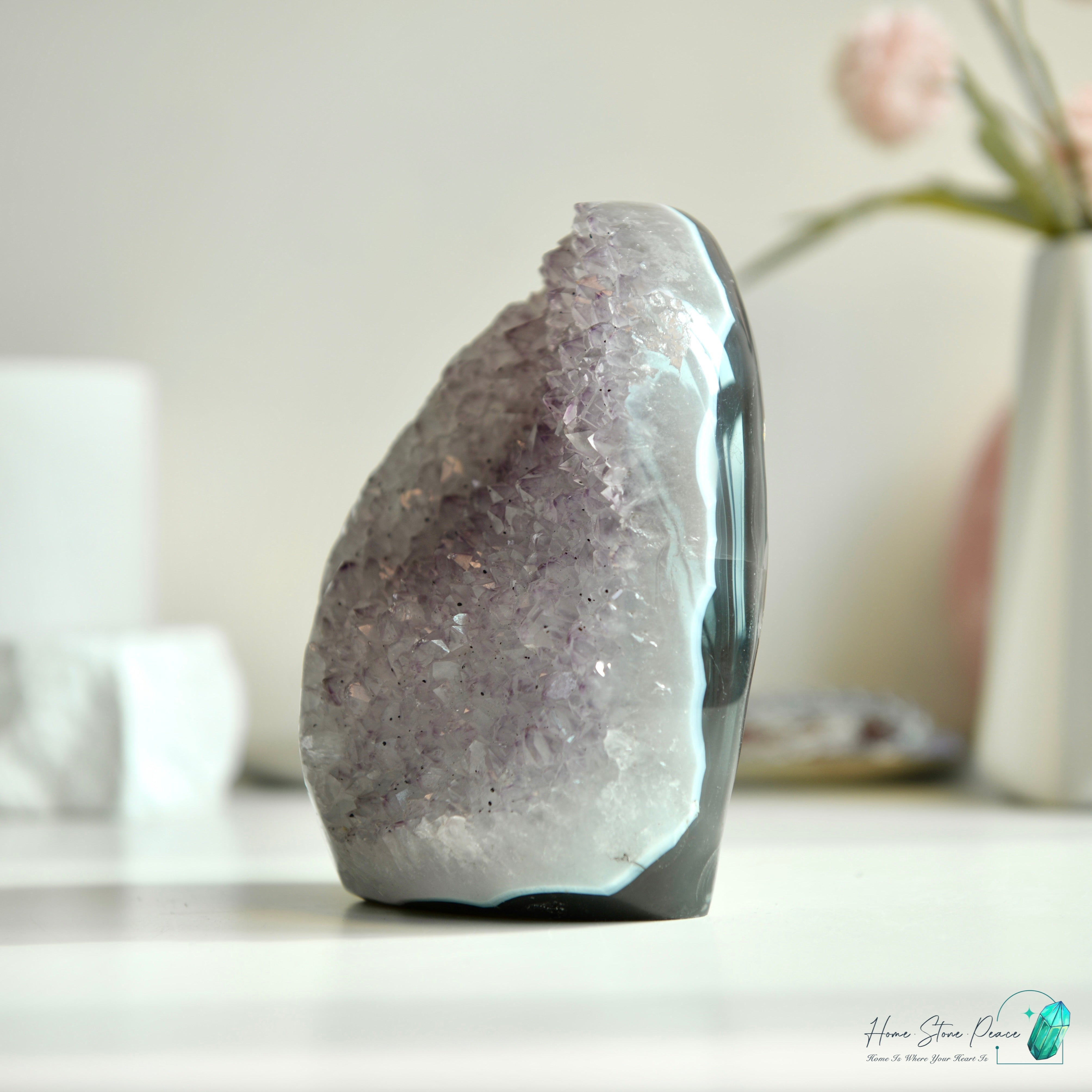 瑪瑙邊紫水晶隨形 Agate Amethyst Free Form