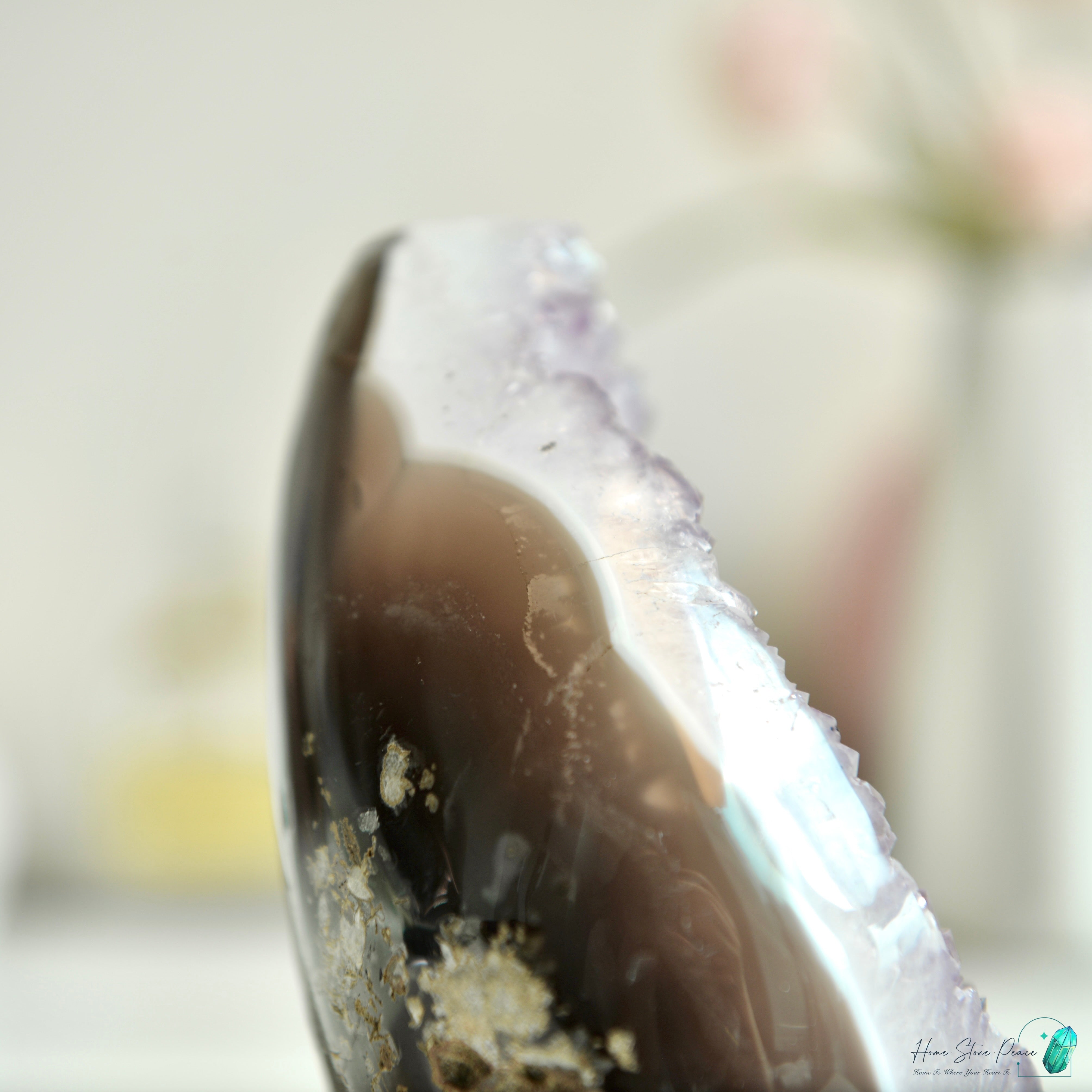 瑪瑙邊紫水晶隨形 Agate Amethyst Free Form