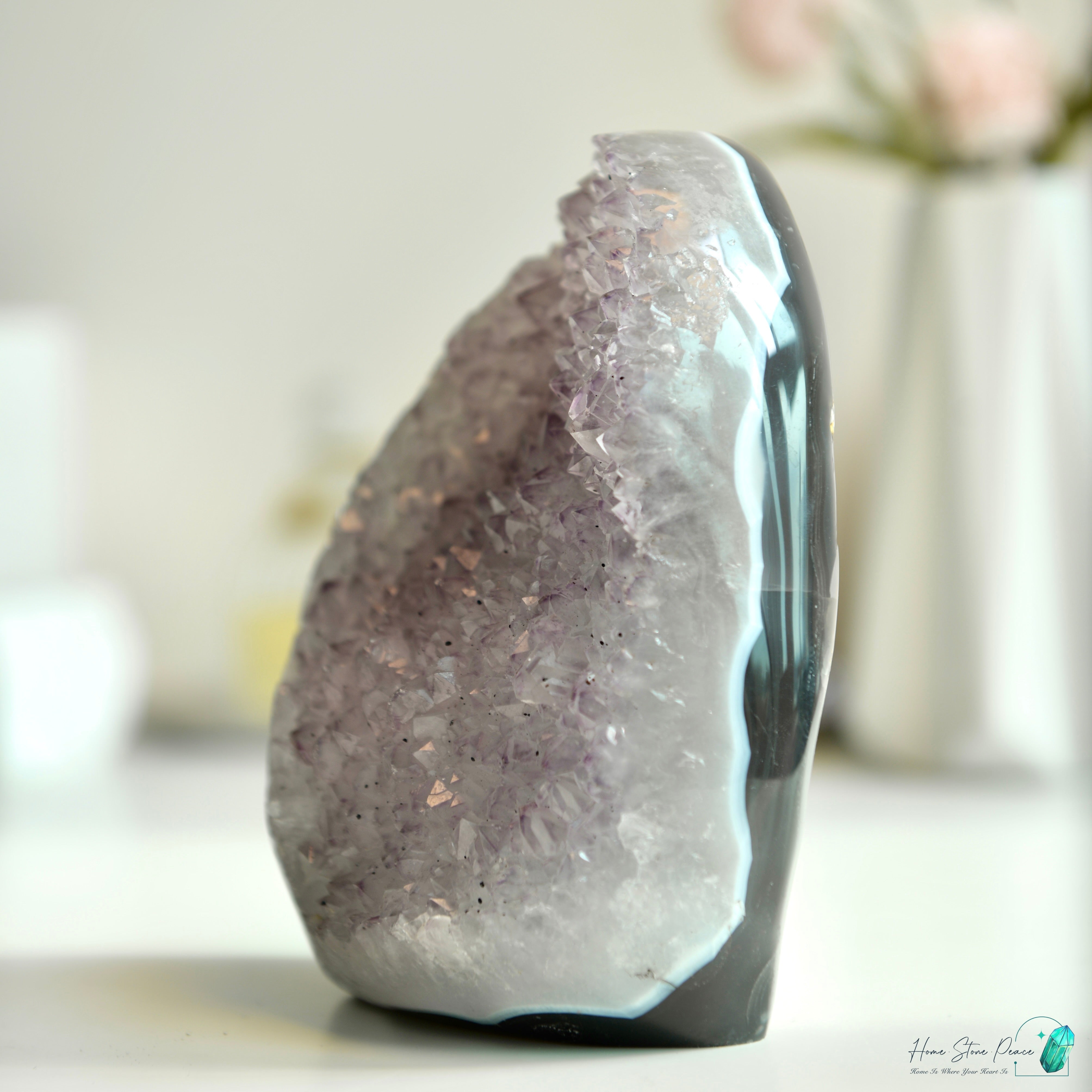 瑪瑙邊紫水晶隨形 Agate Amethyst Free Form