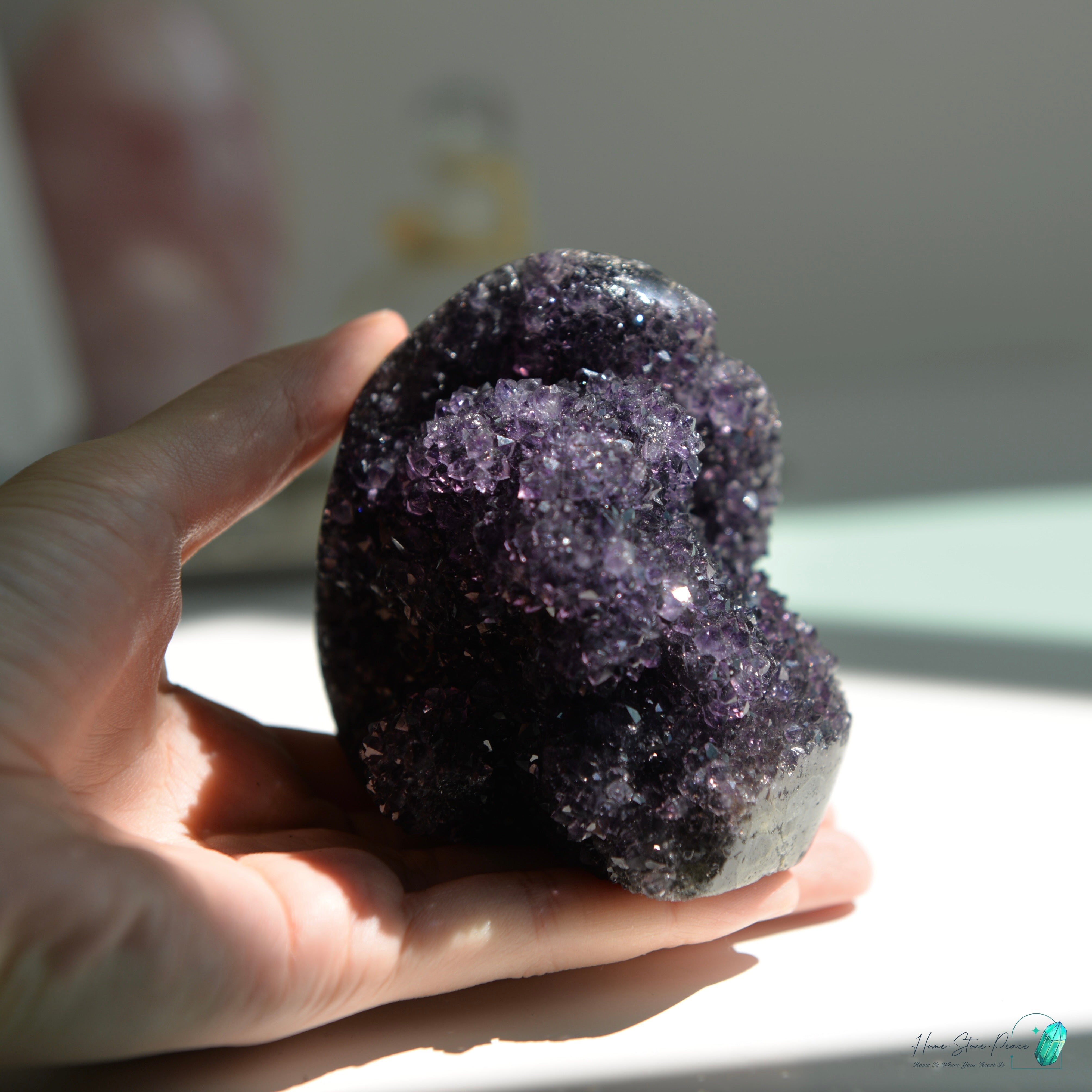 深黑紫水晶花球 Dark Amethyst Free Form