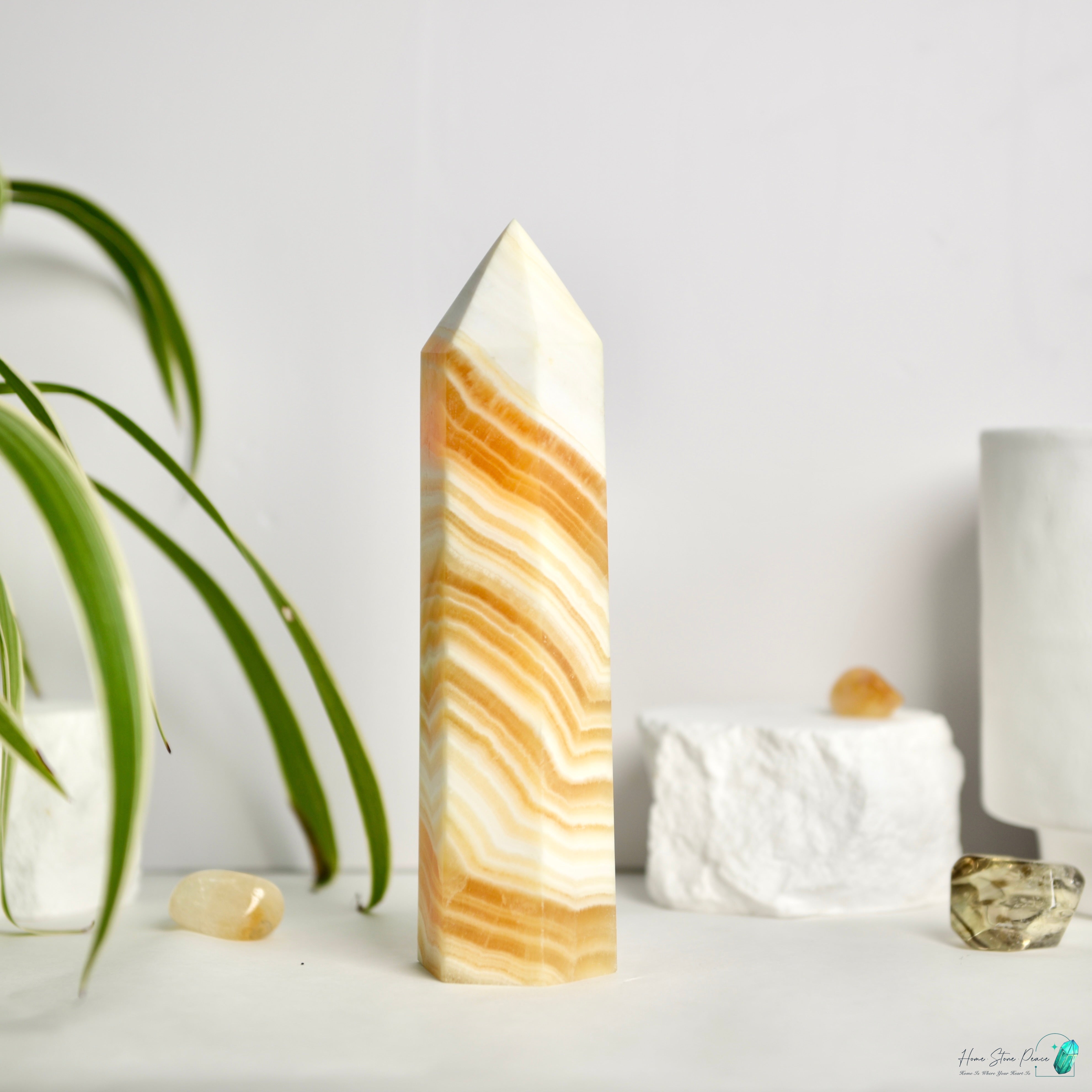 橙色方解石柱 Orange Calcite Tower