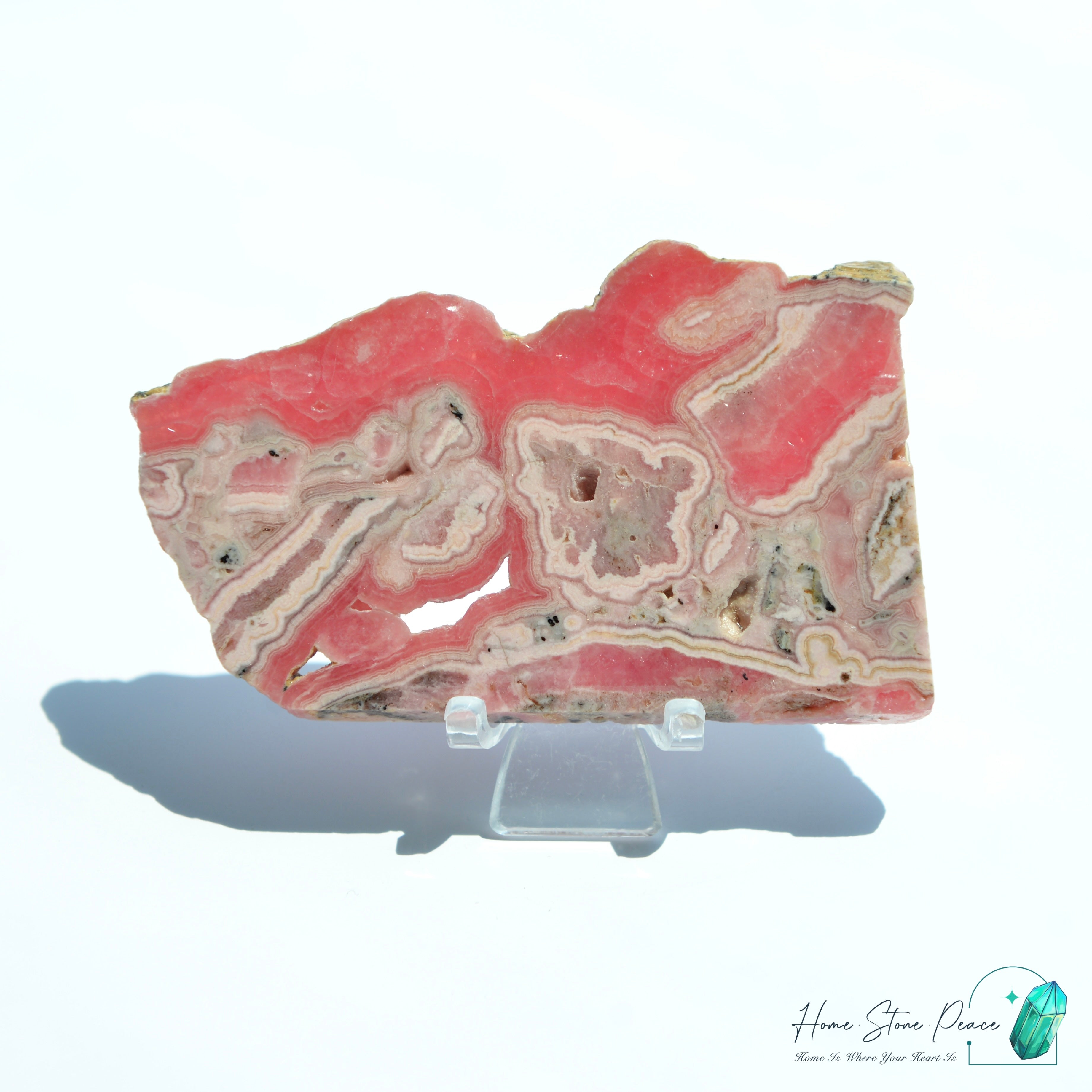 紅紋石片 (菱錳礦) Rhodochrosite Slab