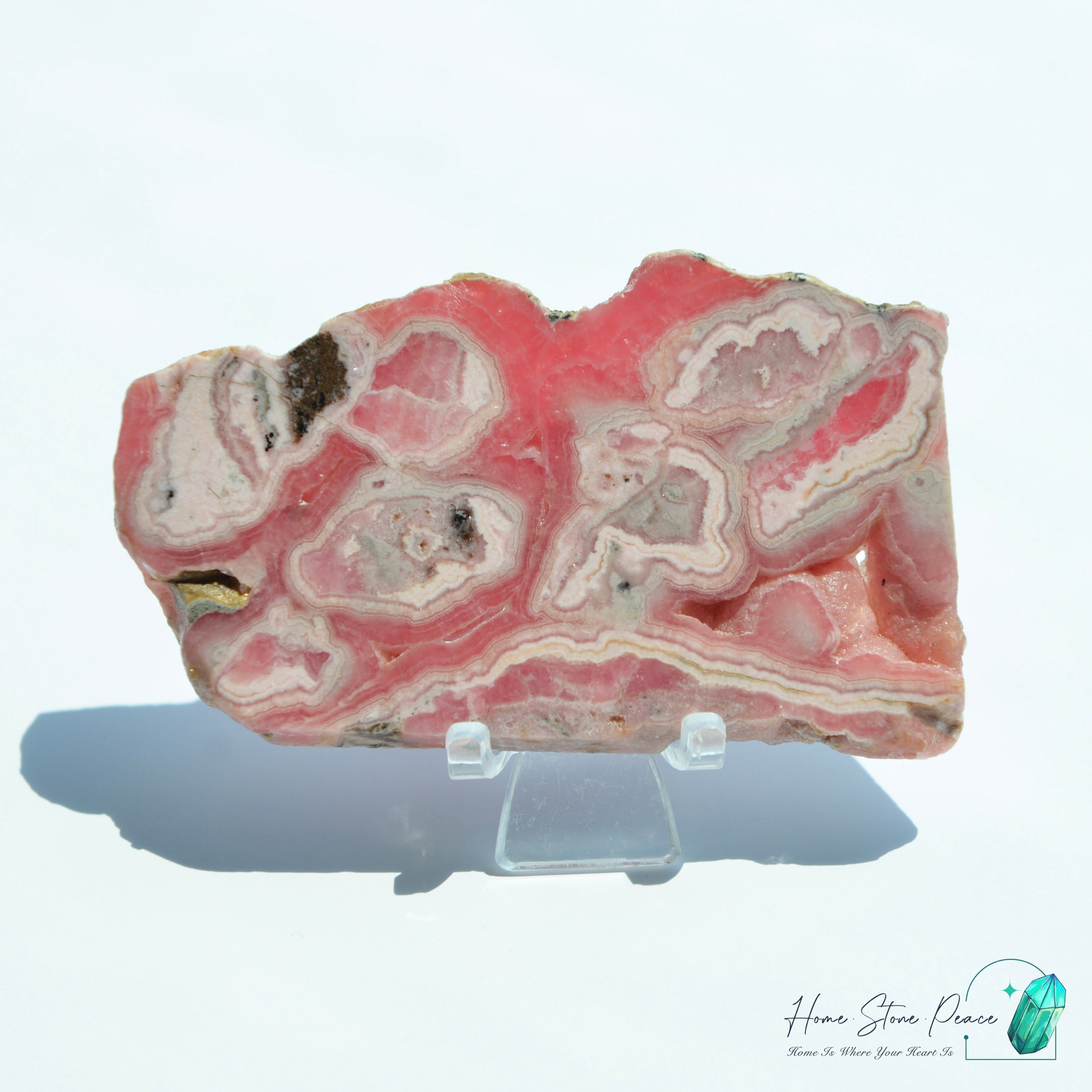紅紋石片 (菱錳礦) Rhodochrosite Slab