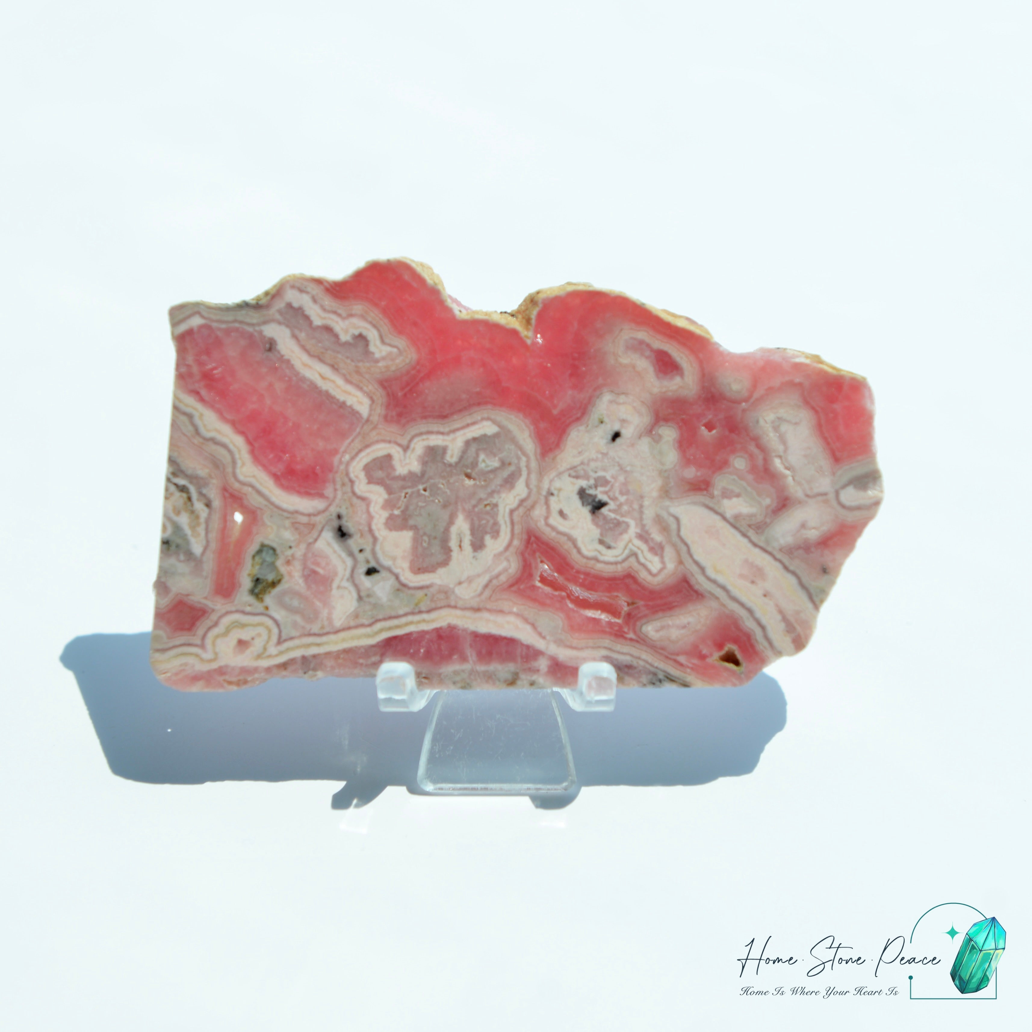 紅紋石片 (菱錳礦) Rhodochrosite Slab