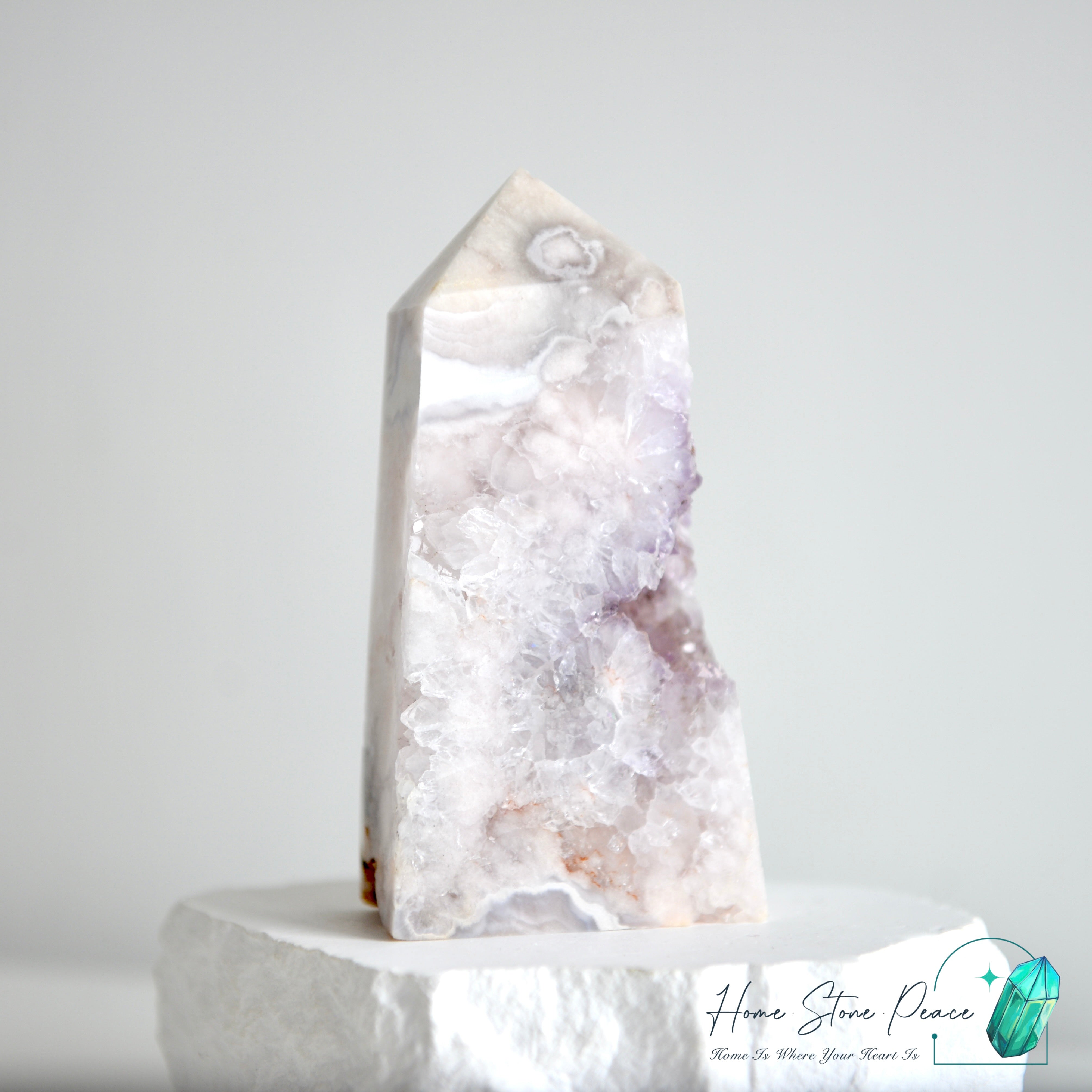 櫻花瑪瑙紫水晶柱 Cherry Blossom Agate Amethyst Tower