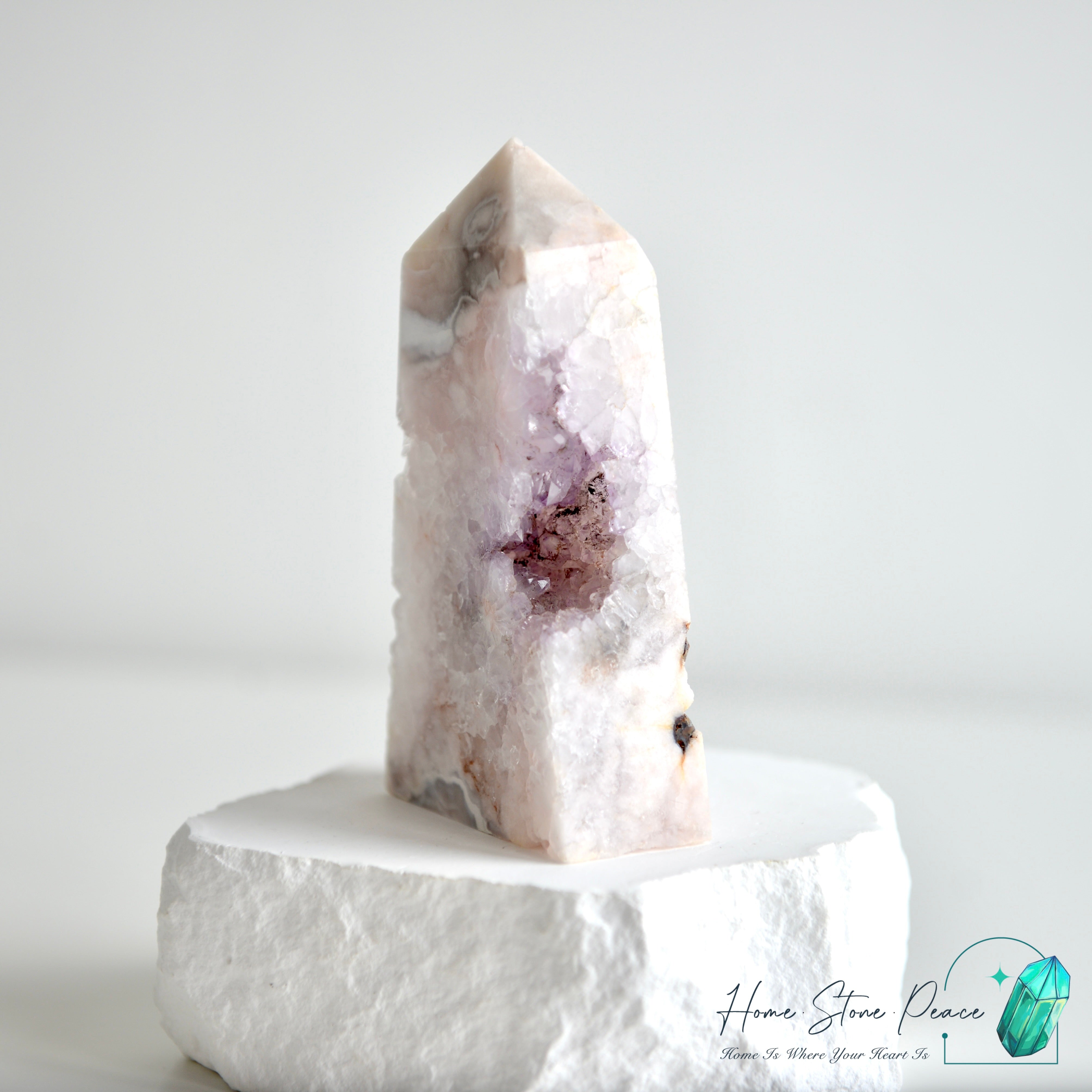 櫻花瑪瑙紫水晶柱 Cherry Blossom Agate Amethyst Tower