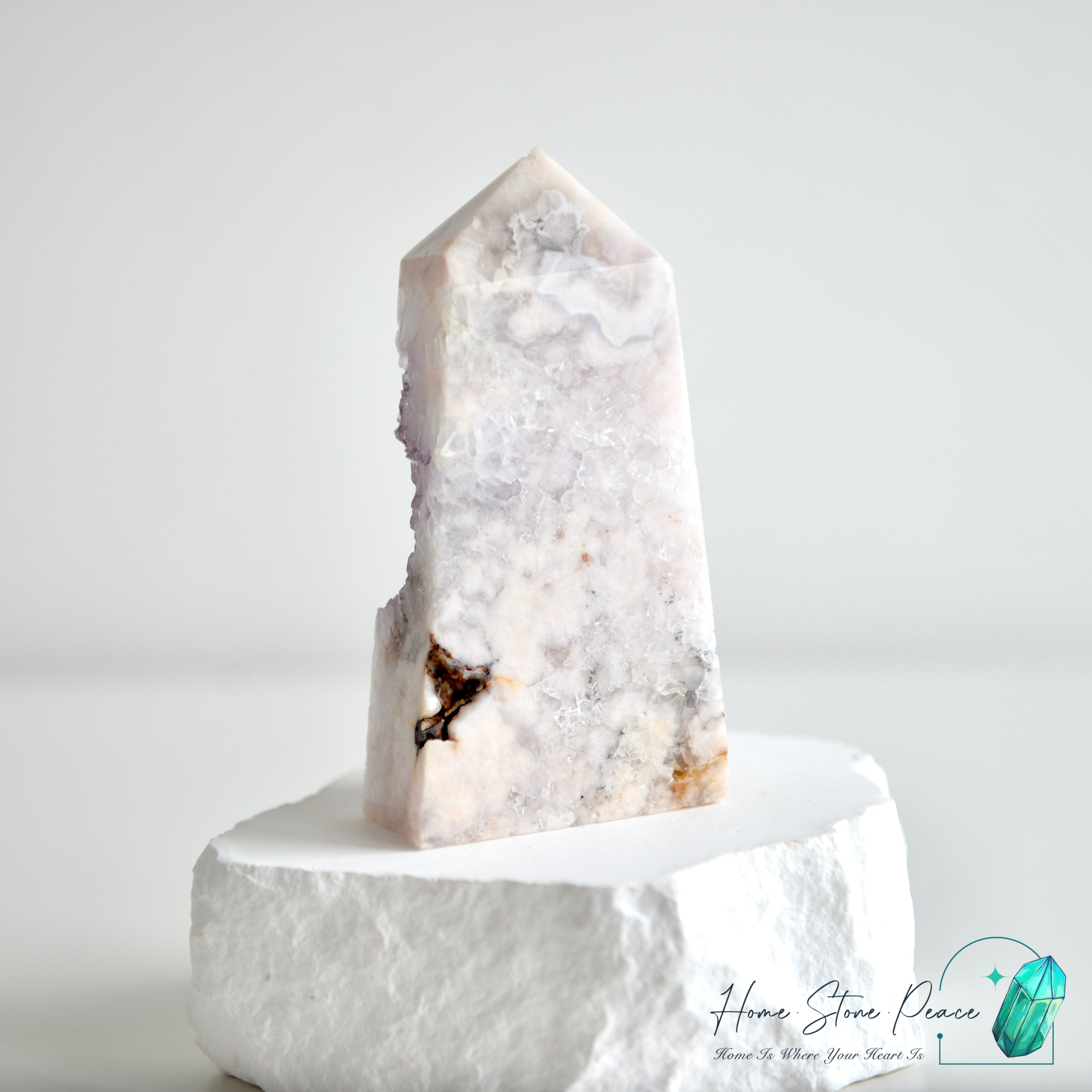 櫻花瑪瑙紫水晶柱 Cherry Blossom Agate Amethyst Tower