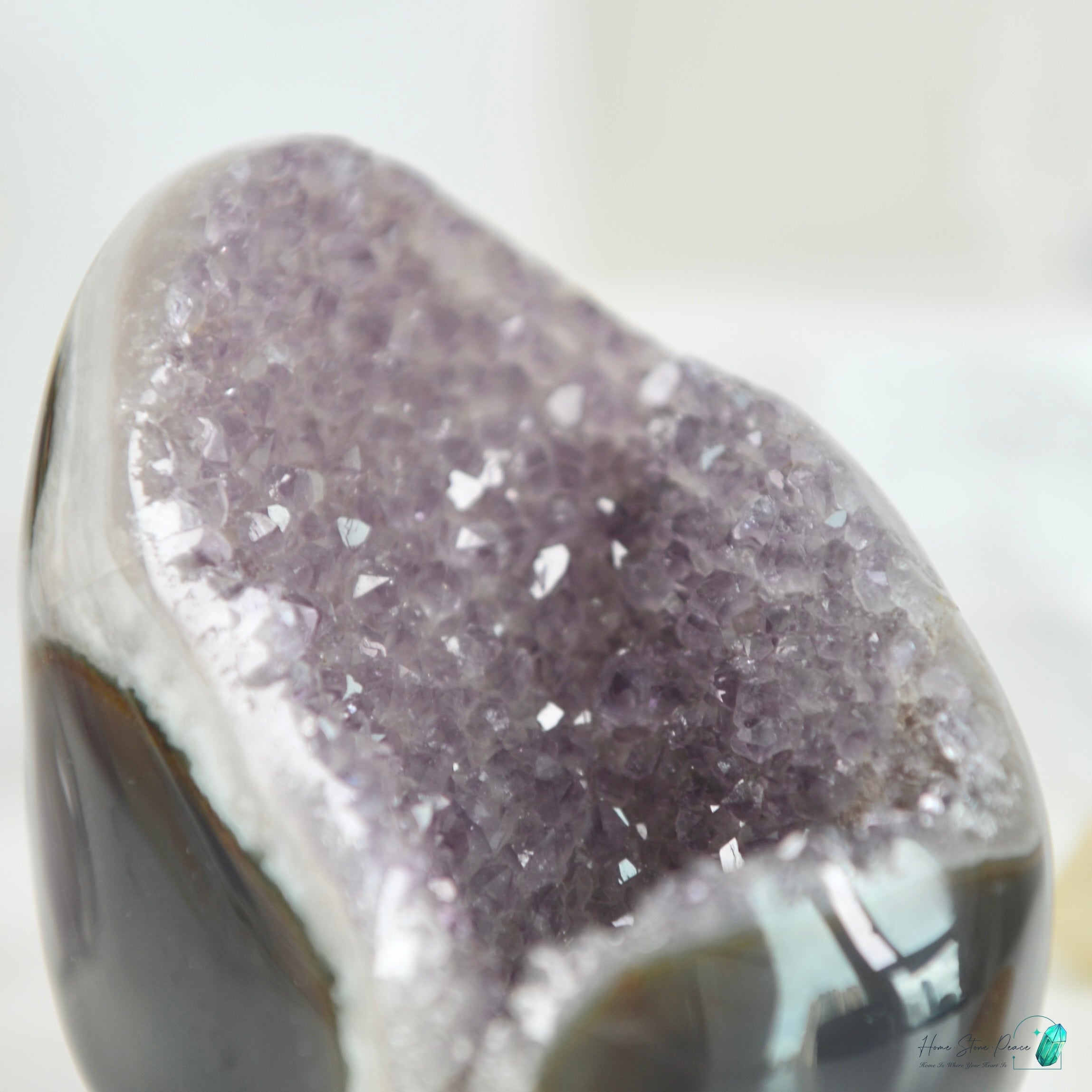 瑪瑙邊紫水晶隨形 Agate Amethyst Free Form