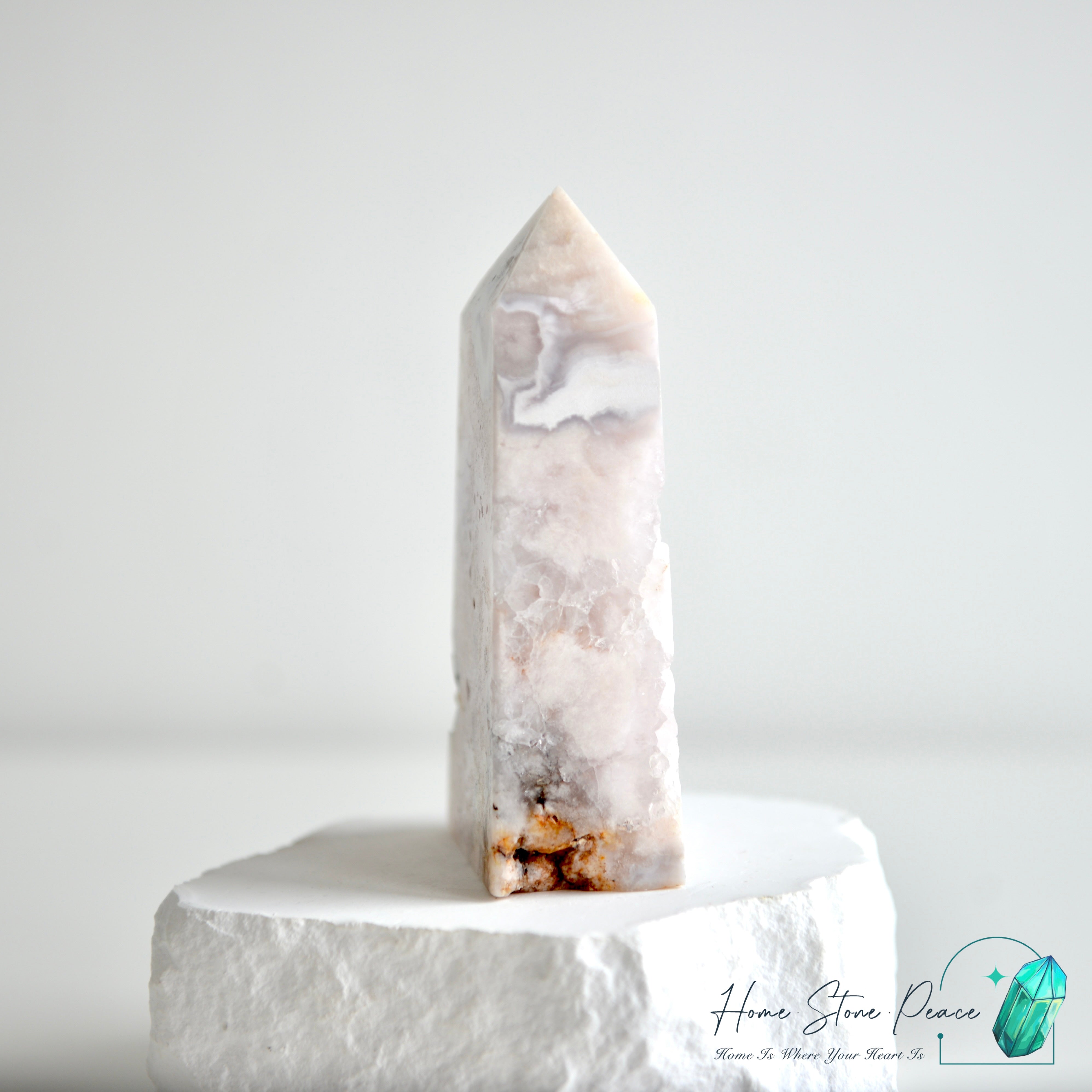 櫻花瑪瑙紫水晶柱 Cherry Blossom Agate Amethyst Tower