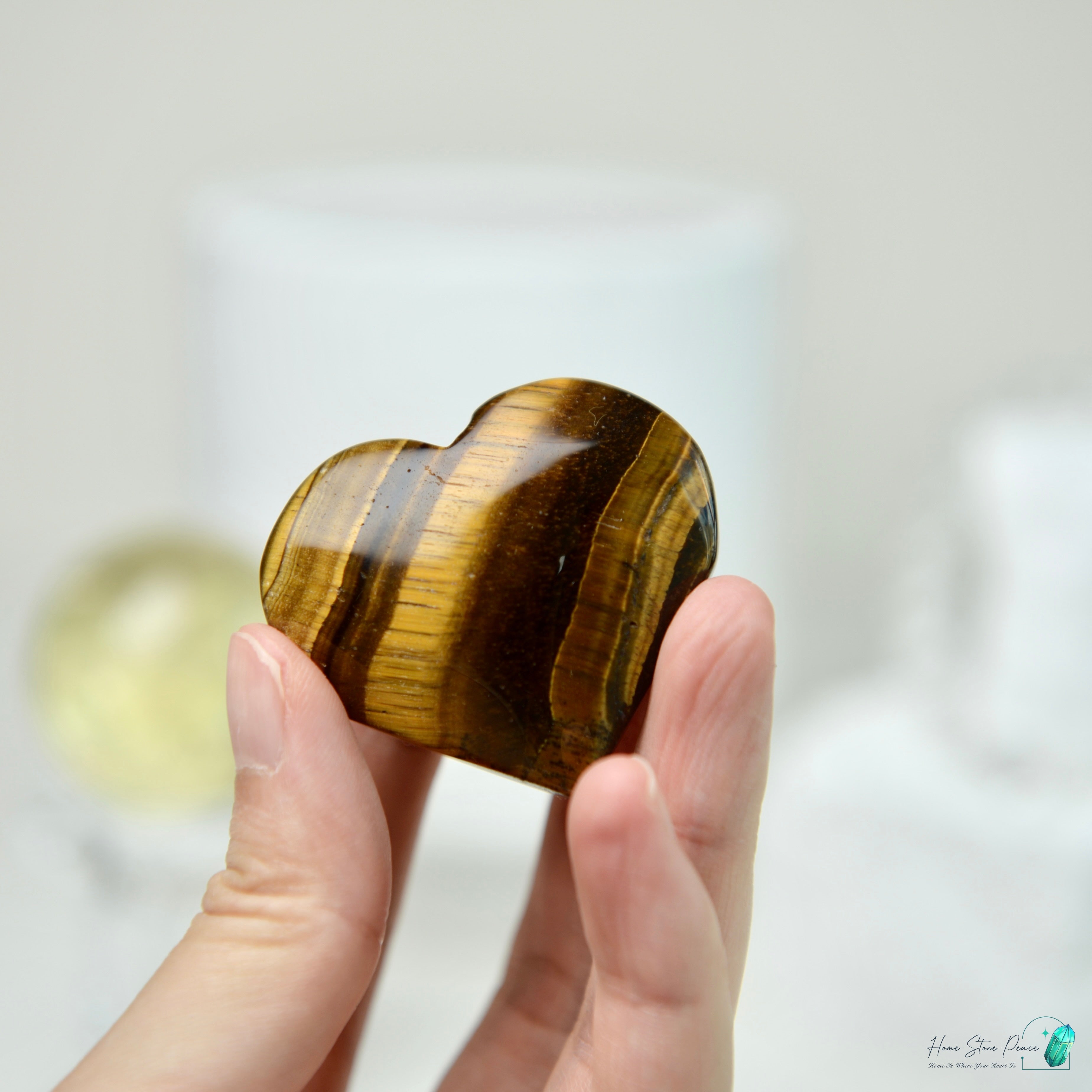 黃虎眼石心 Yellow Tiger's Eye Heart