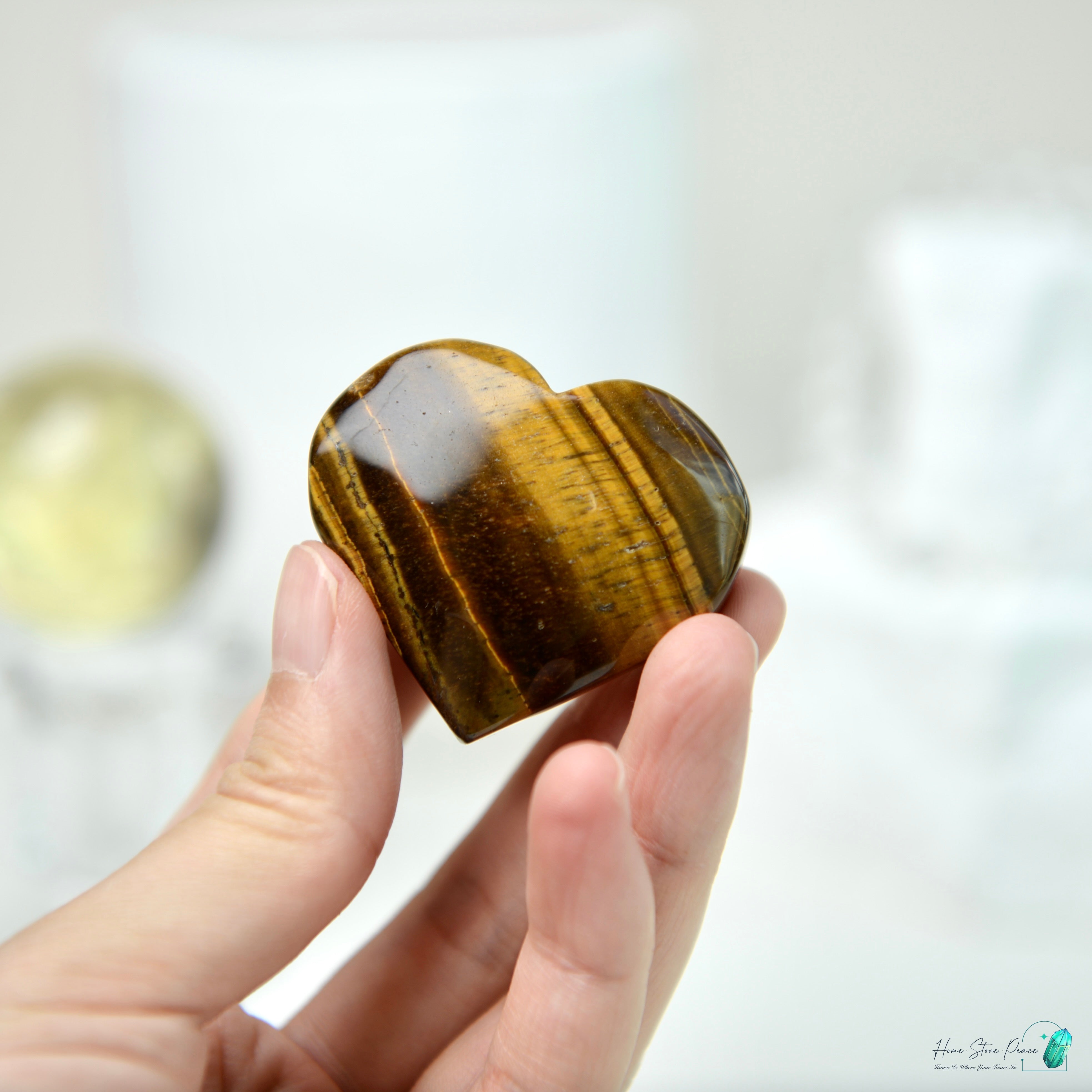 黃虎眼石心 Yellow Tiger's Eye Heart