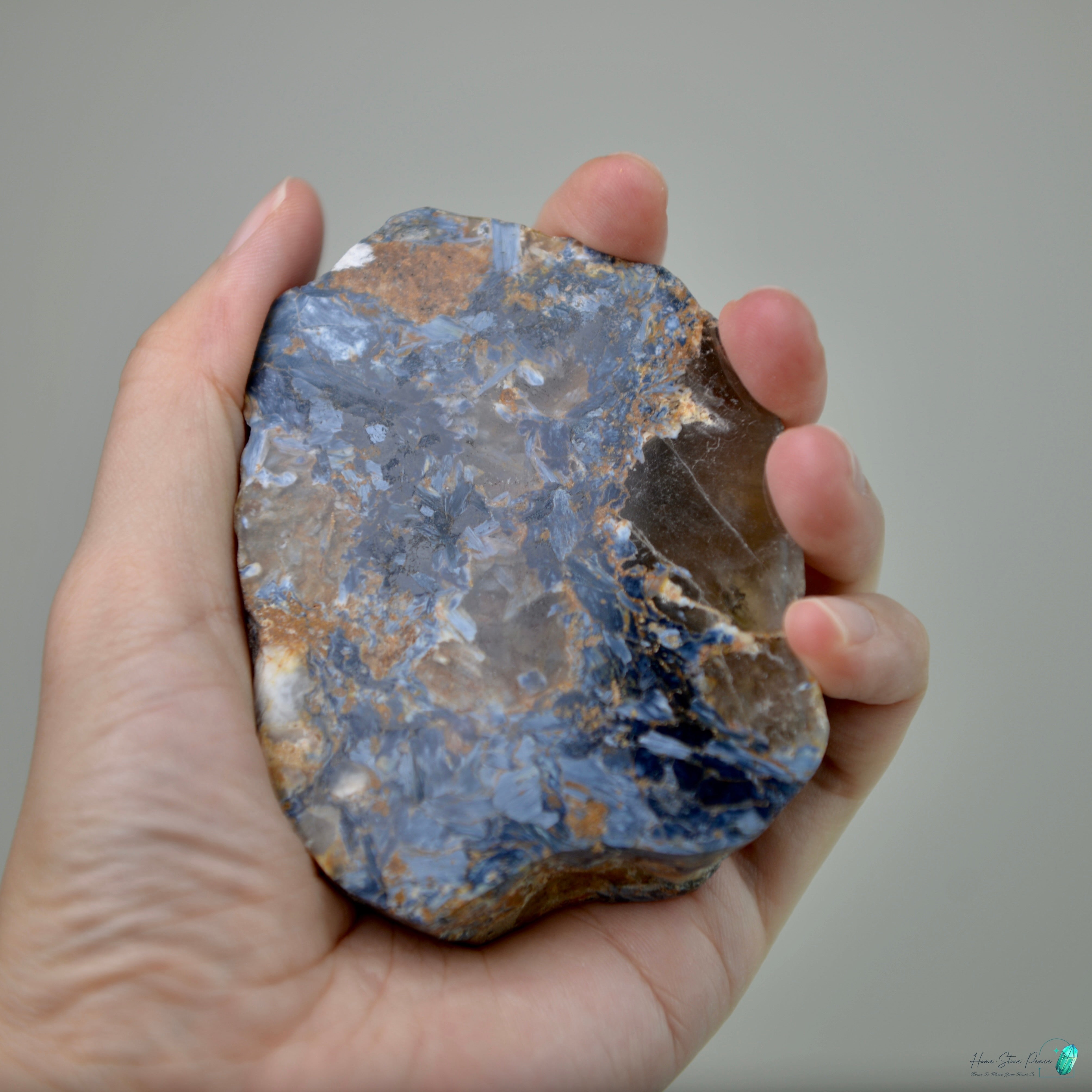 彼得石茶晶共生原石 Pietersite with Smoky Quartz Cluster