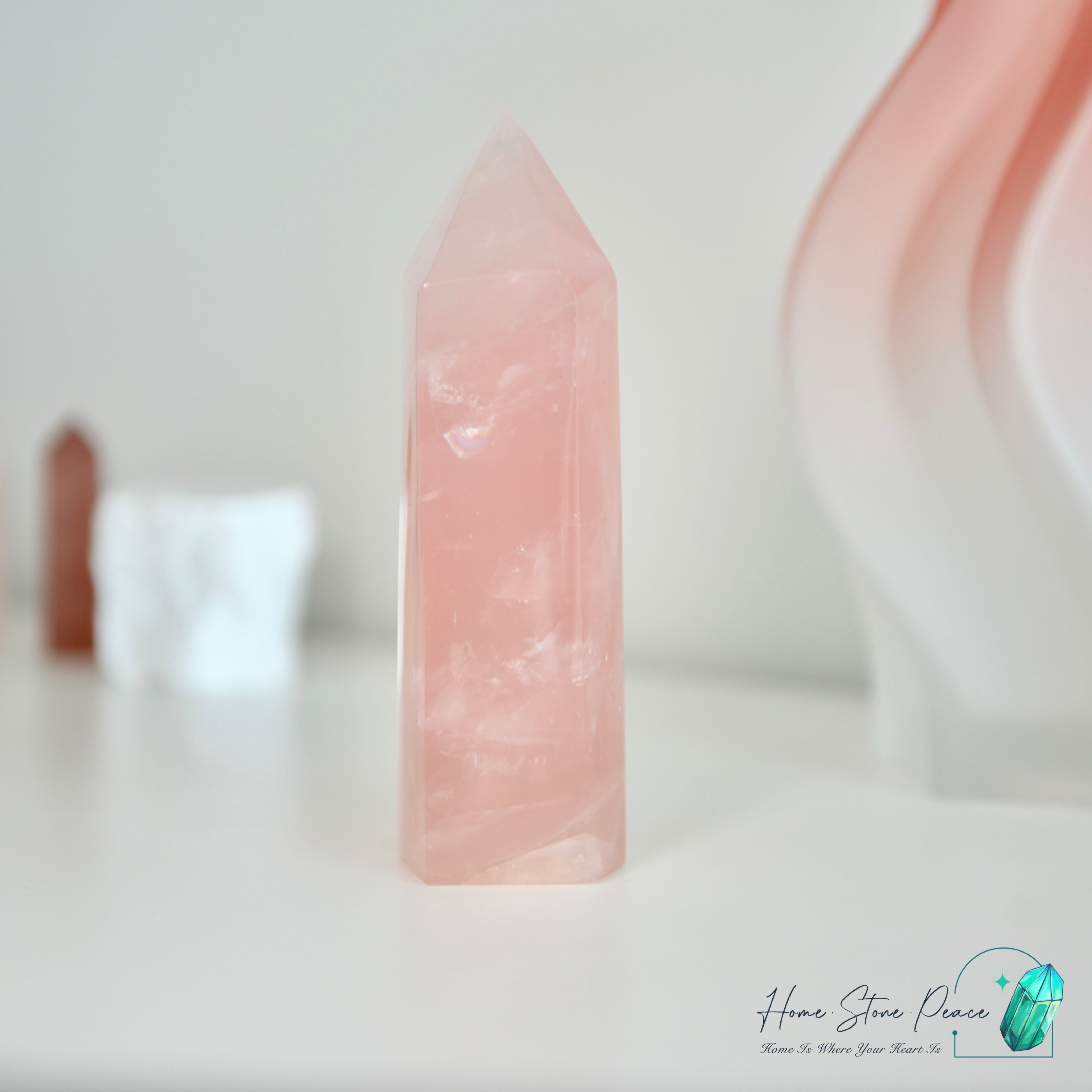 馬達加斯加粉紅水晶柱 Madagascar Rose Quartz Tower