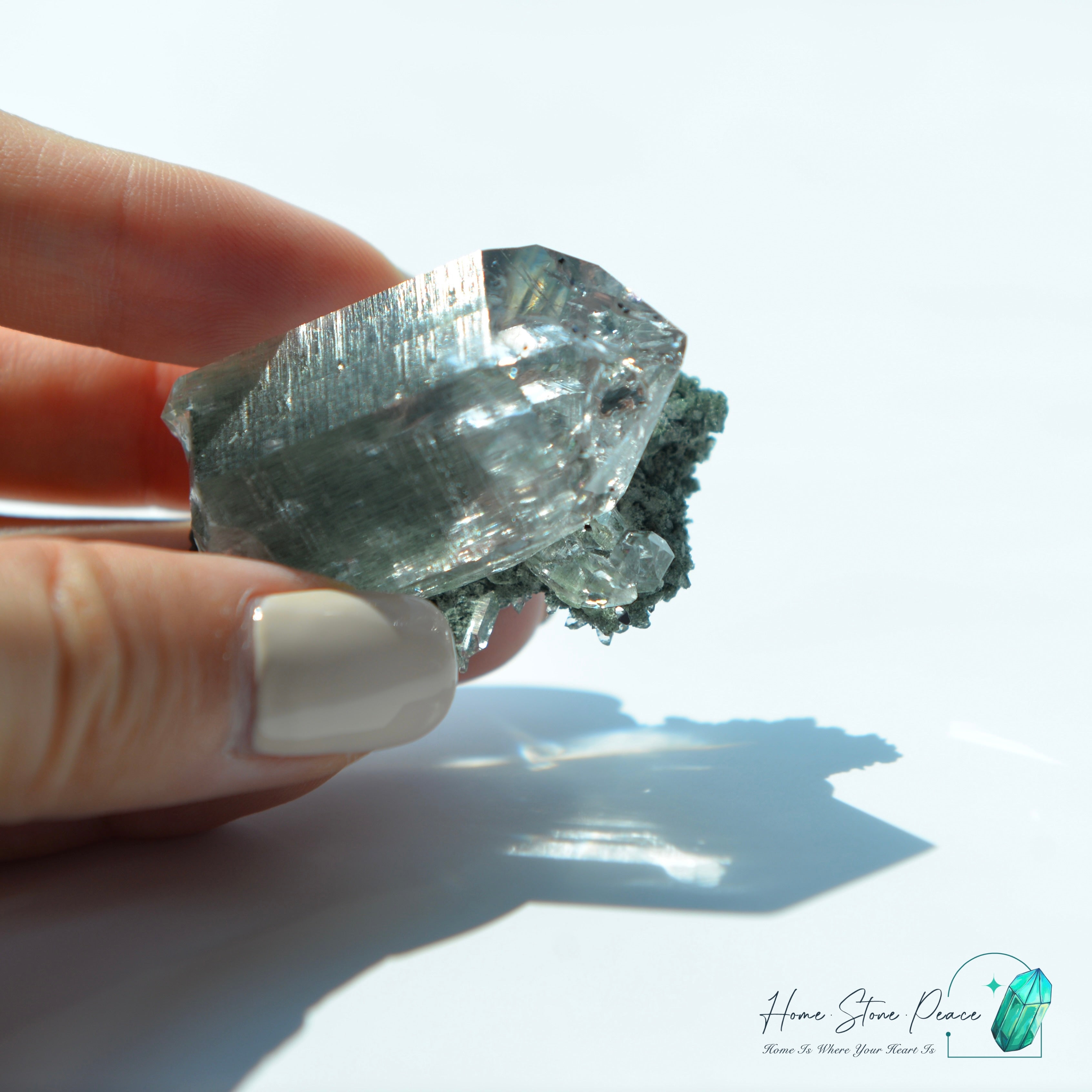 喜馬拉雅山晶中晶綠幽靈共生水晶 Himalayan Manifestation Quartz with Green Phantom (Chlorite)