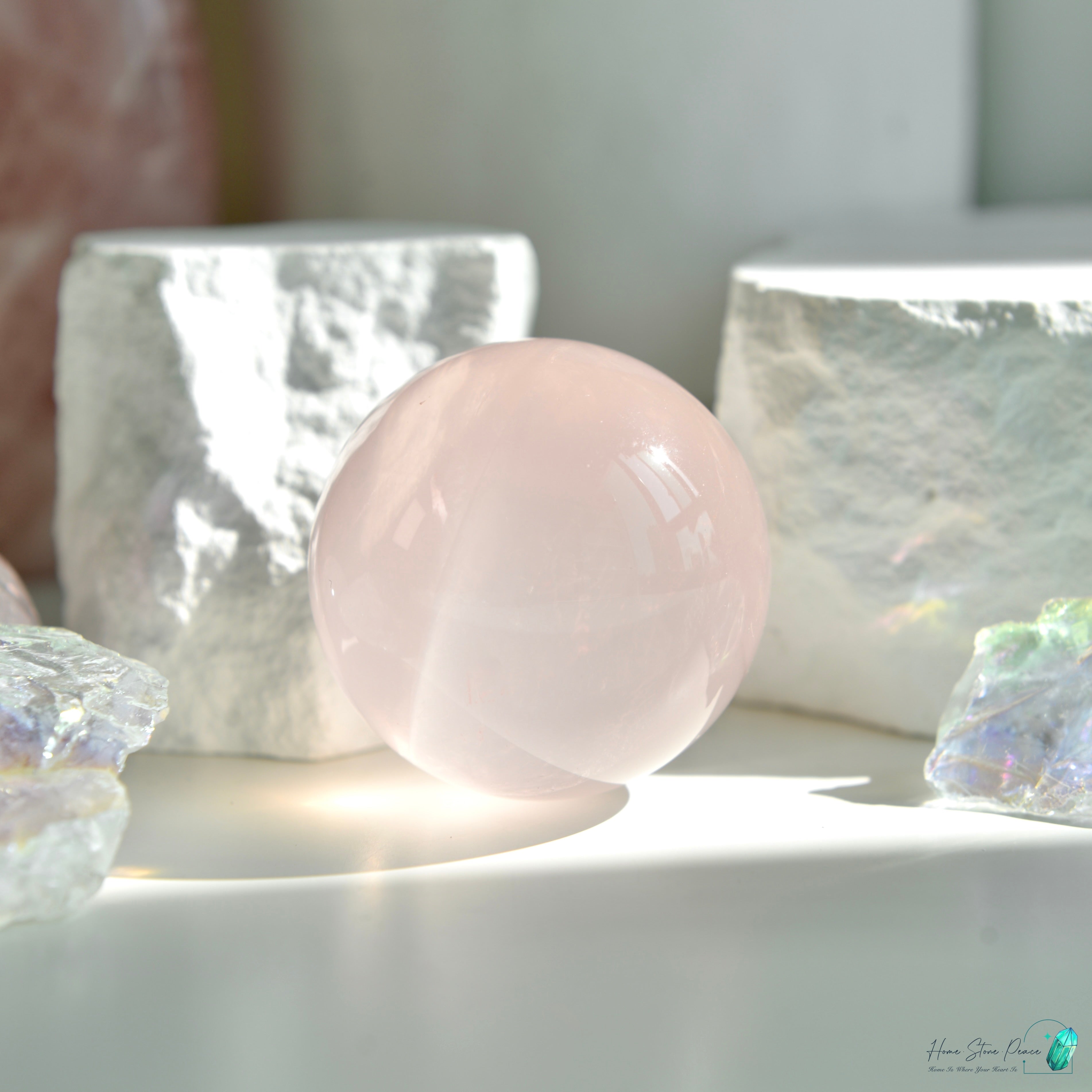 莫桑比克粉紅水晶球 Mozambique Rose Quartz Sphere