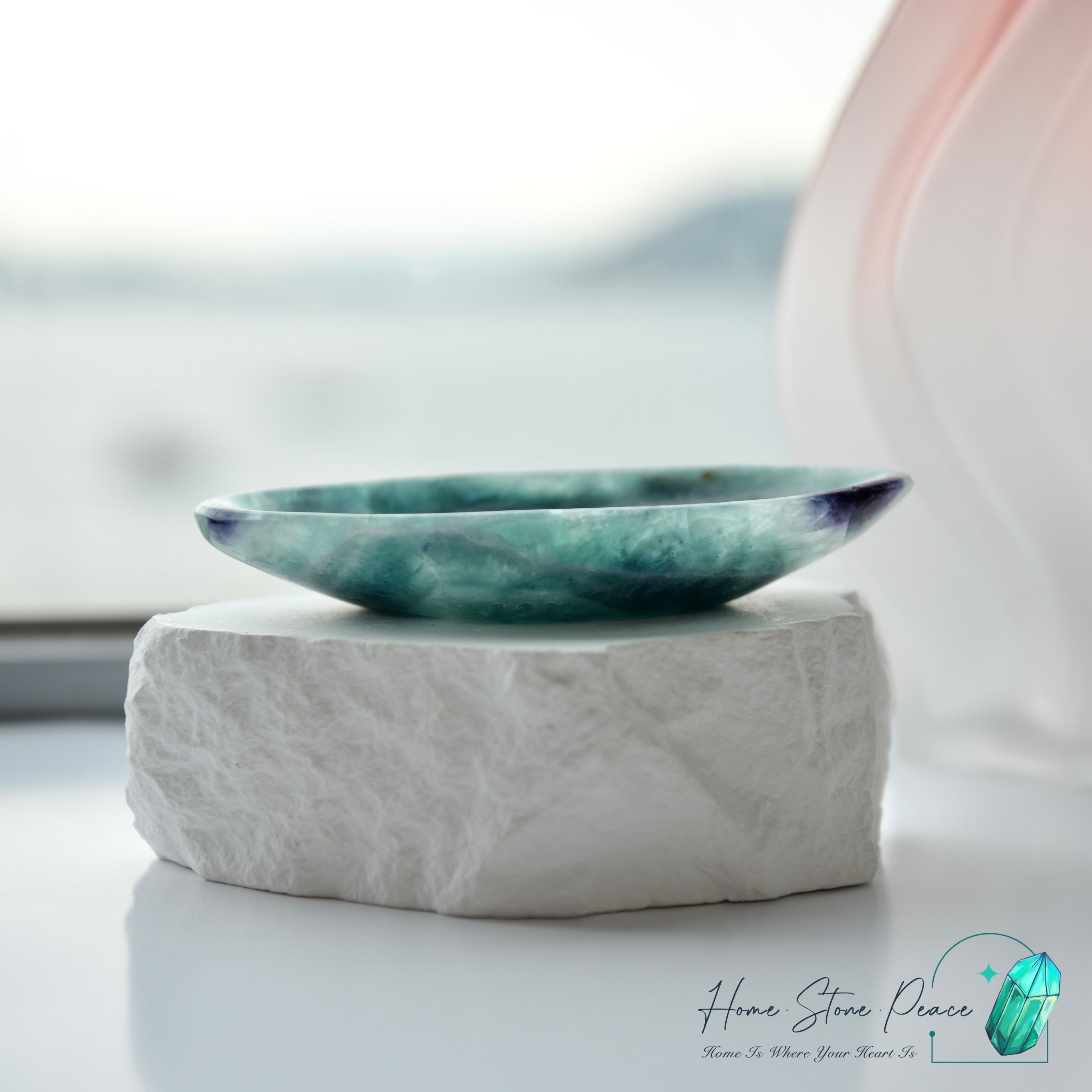 綠紫螢石小碟 Green and Purple Fluorite Trinket Dish