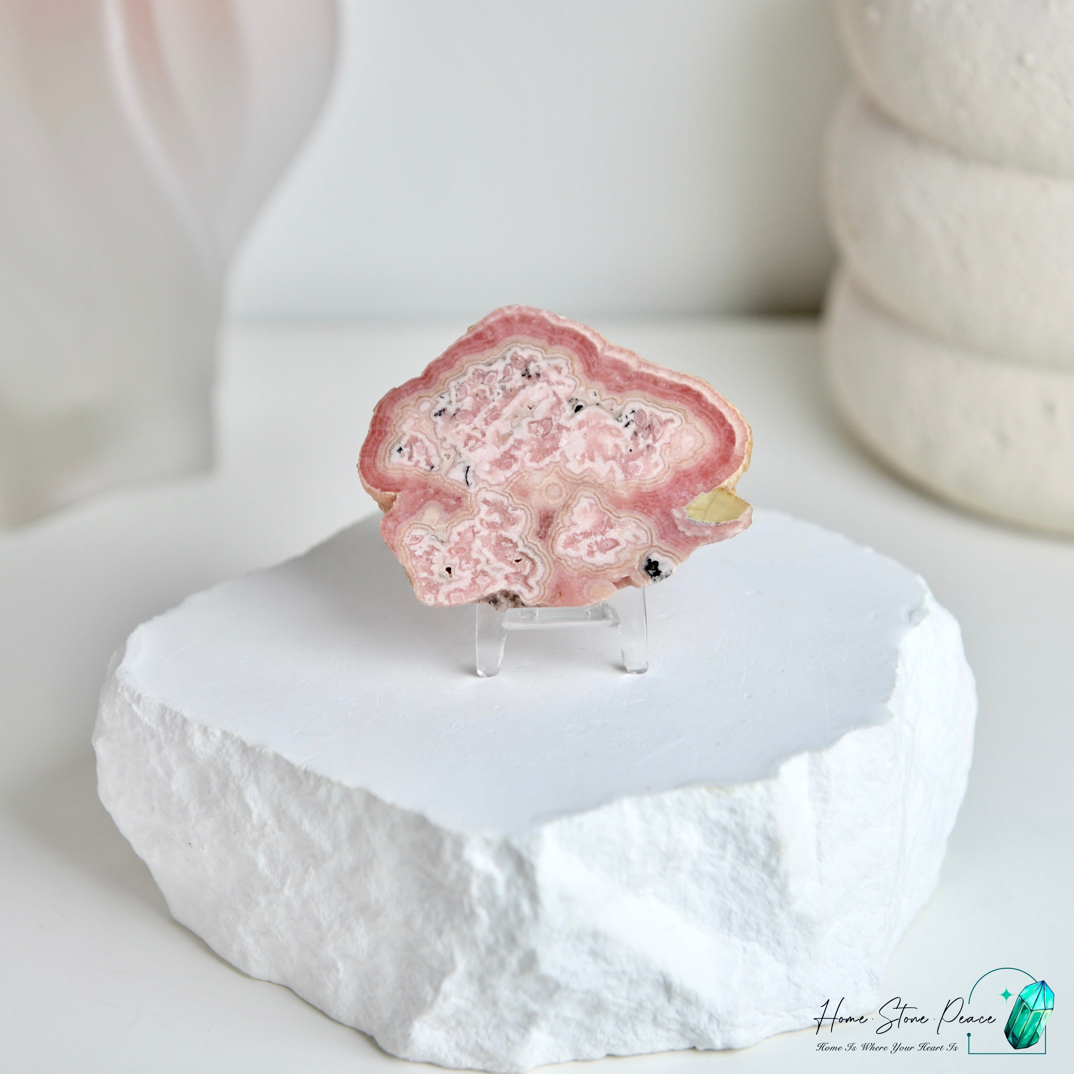 紅紋石片 (菱錳礦) Rhodochrosite Slab