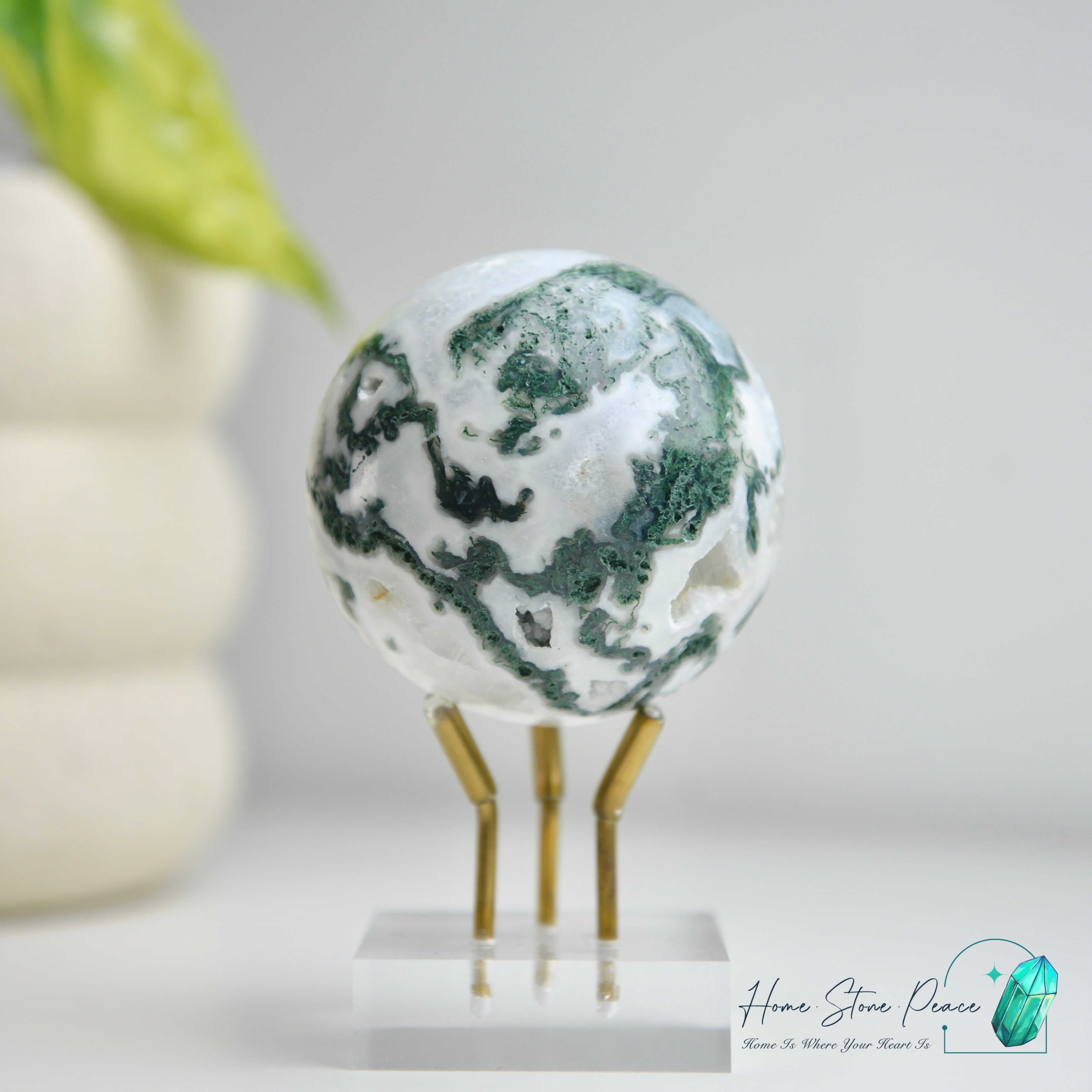 水草瑪瑙球 Moss Agate Sphere