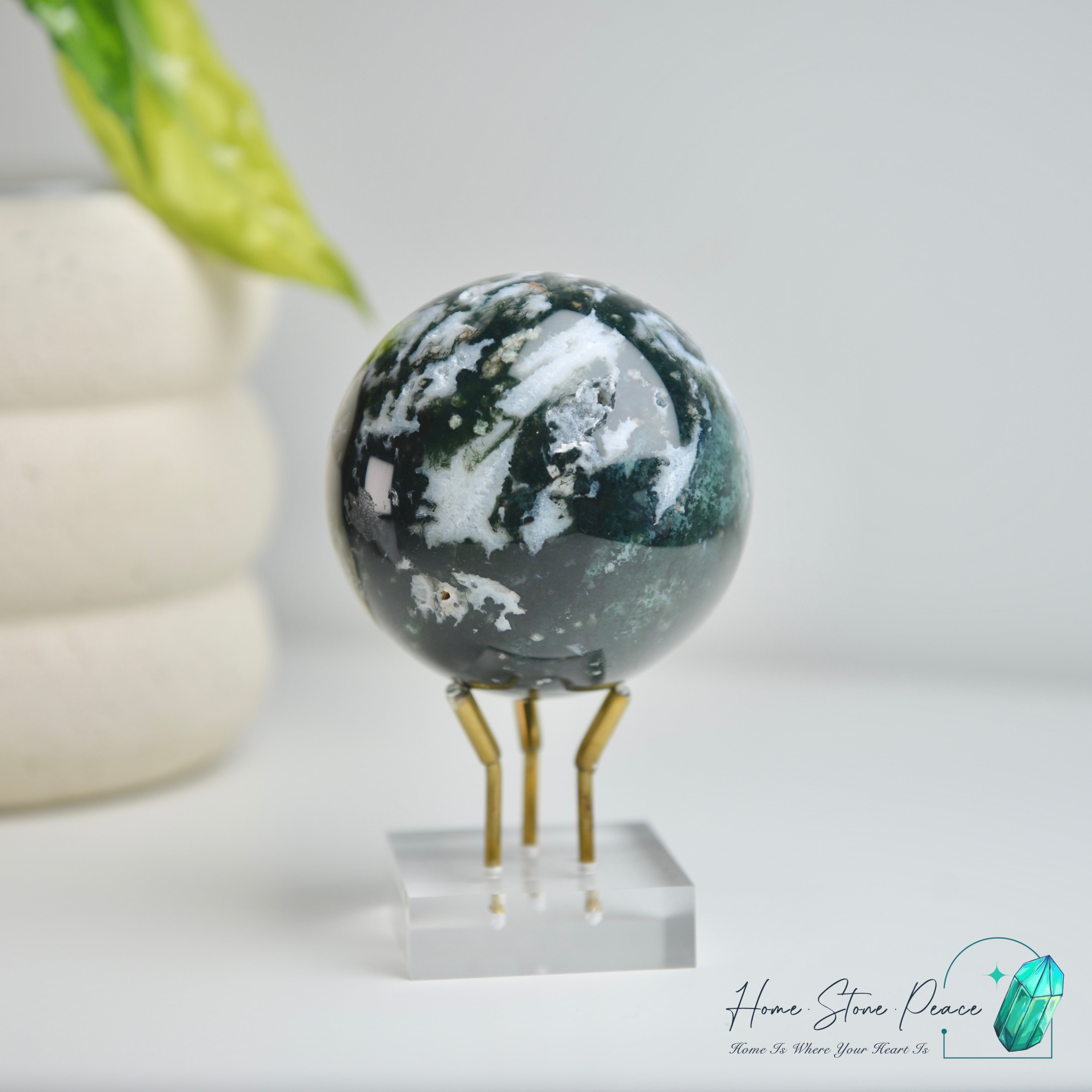 水草瑪瑙球 Moss Agate Sphere