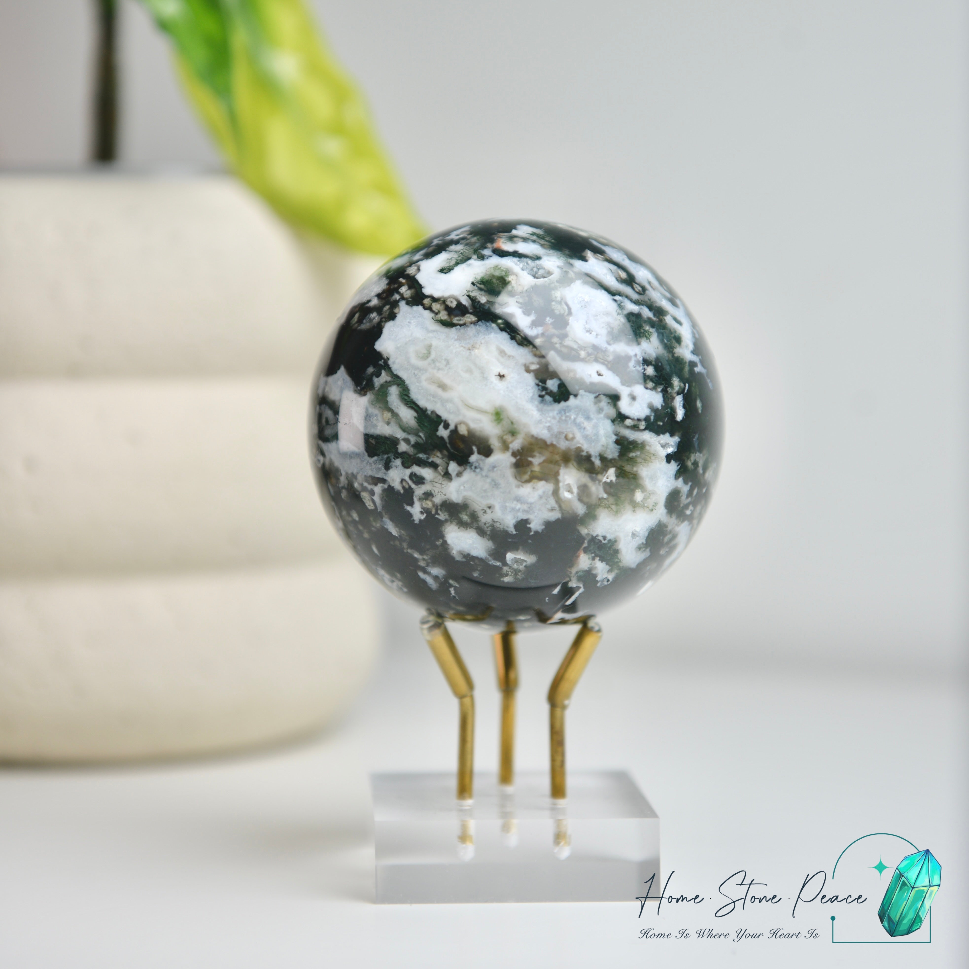 水草瑪瑙球 Moss Agate Sphere