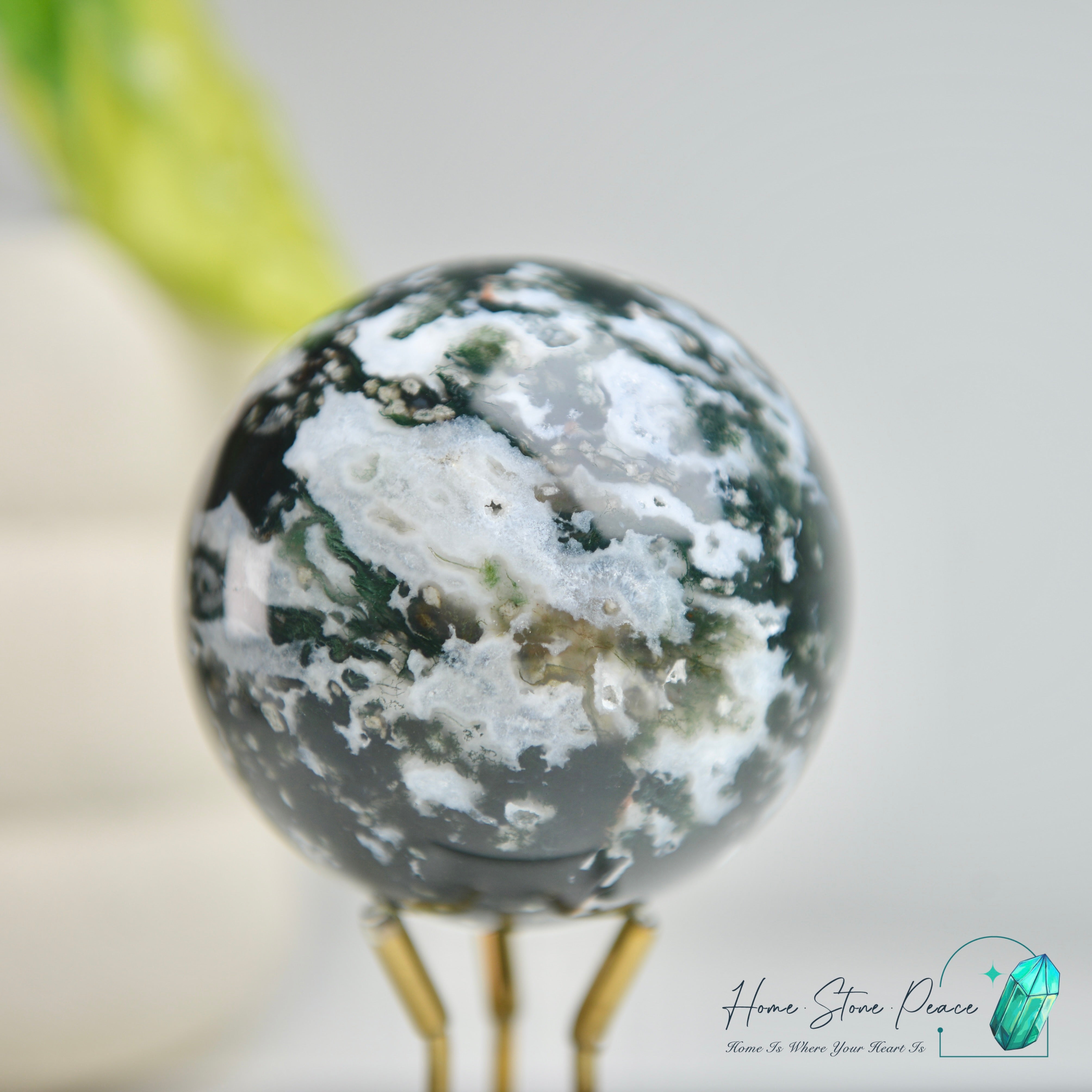 水草瑪瑙球 Moss Agate Sphere