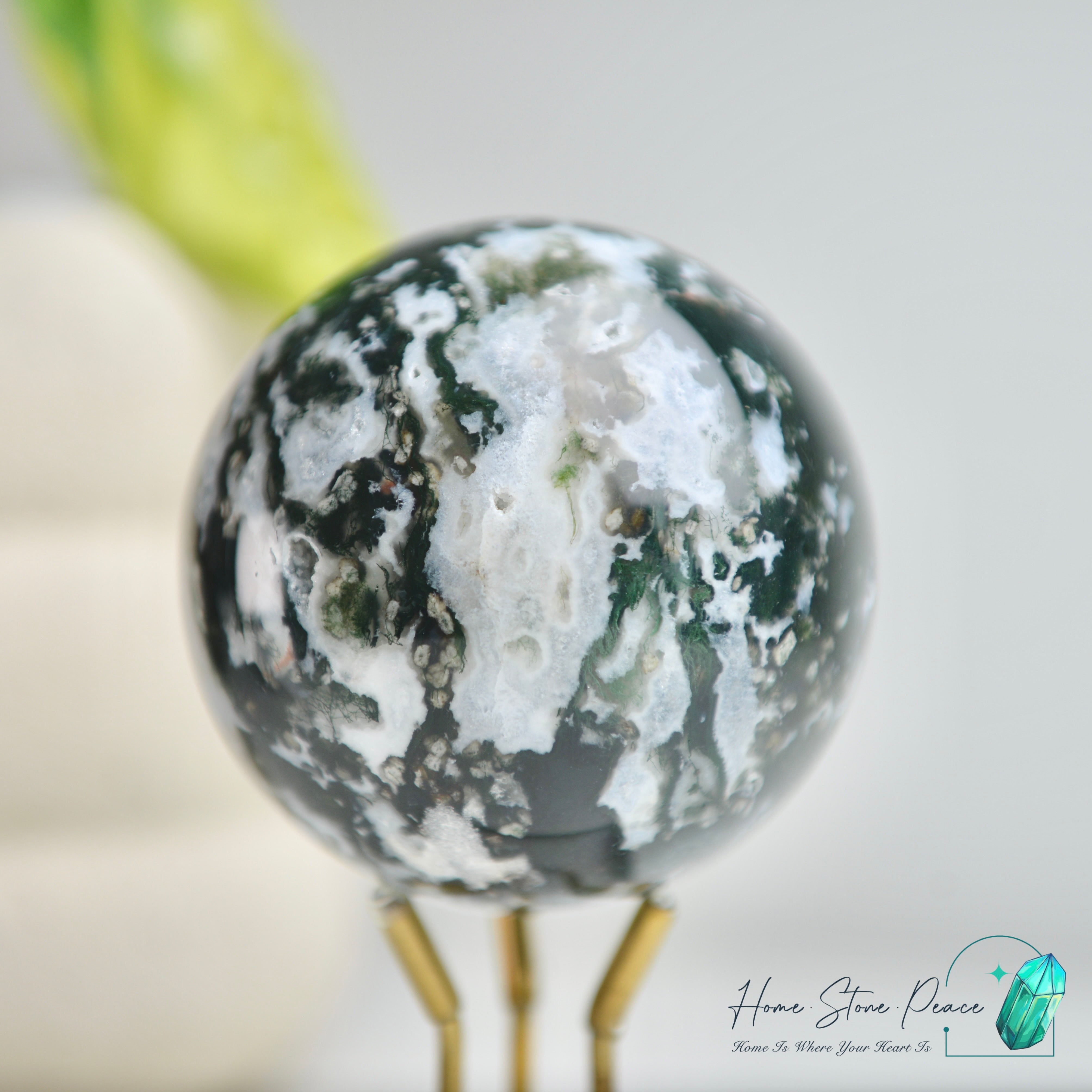 水草瑪瑙球 Moss Agate Sphere