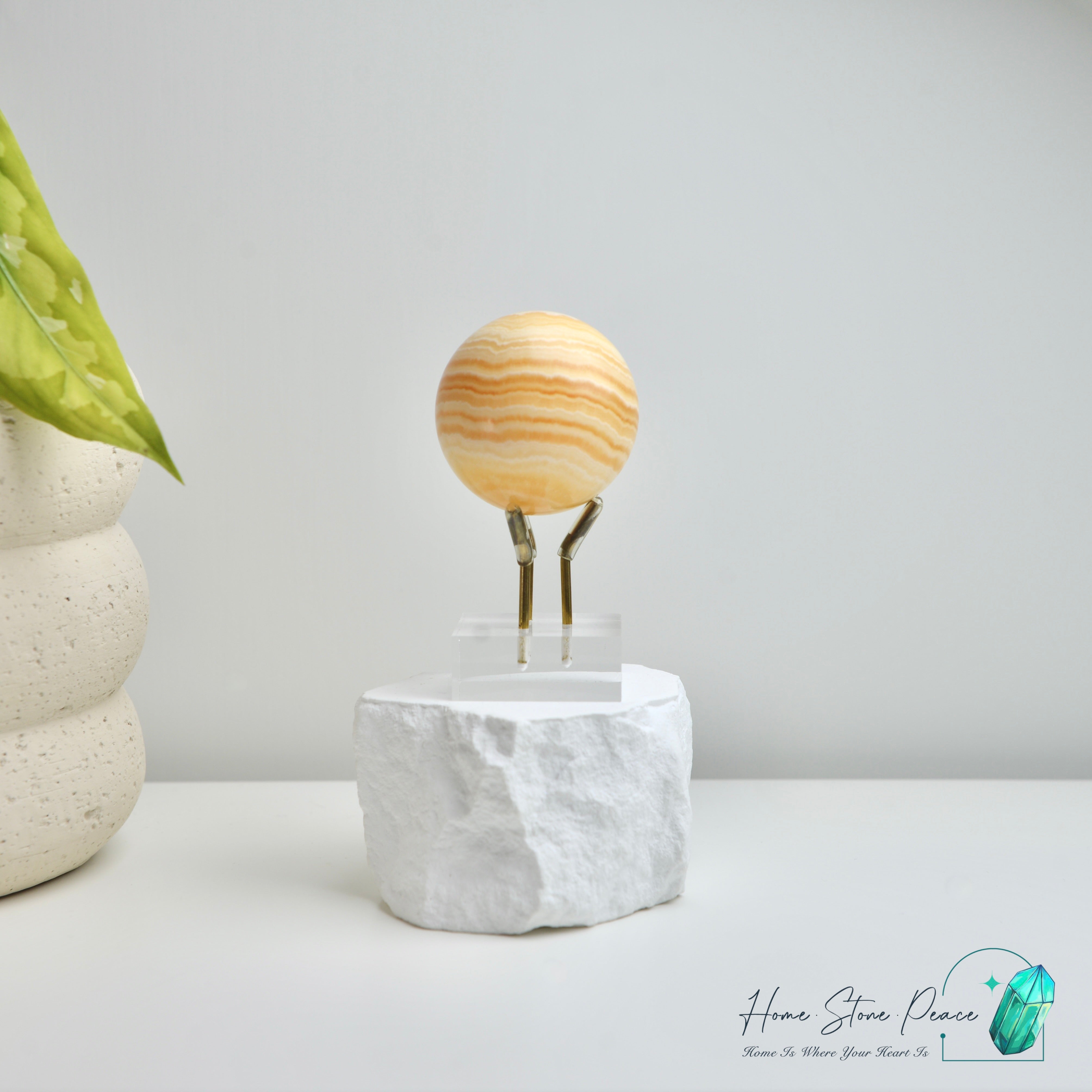 橙方解石球 Orange Calcite Sphere