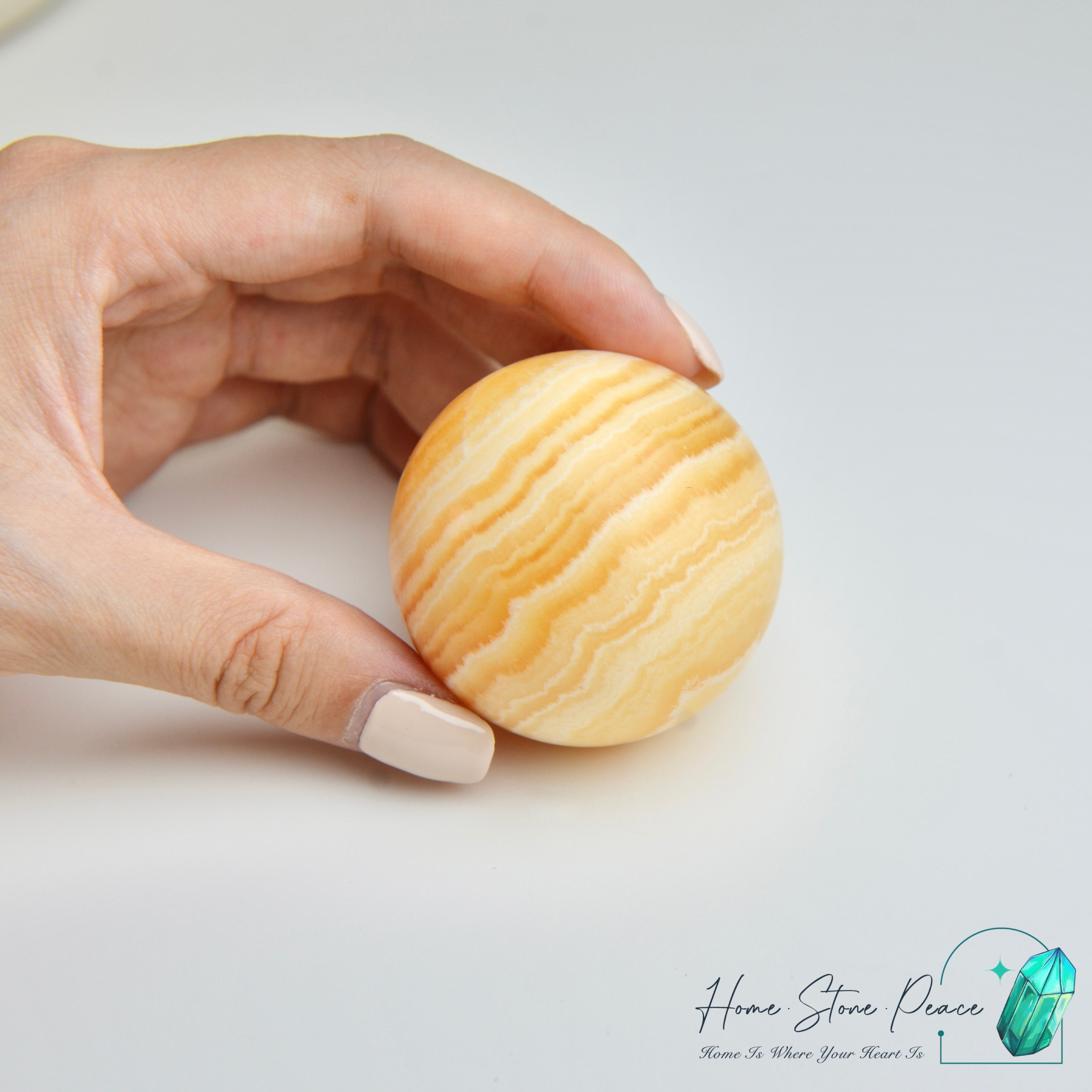 橙方解石球 Orange Calcite Sphere