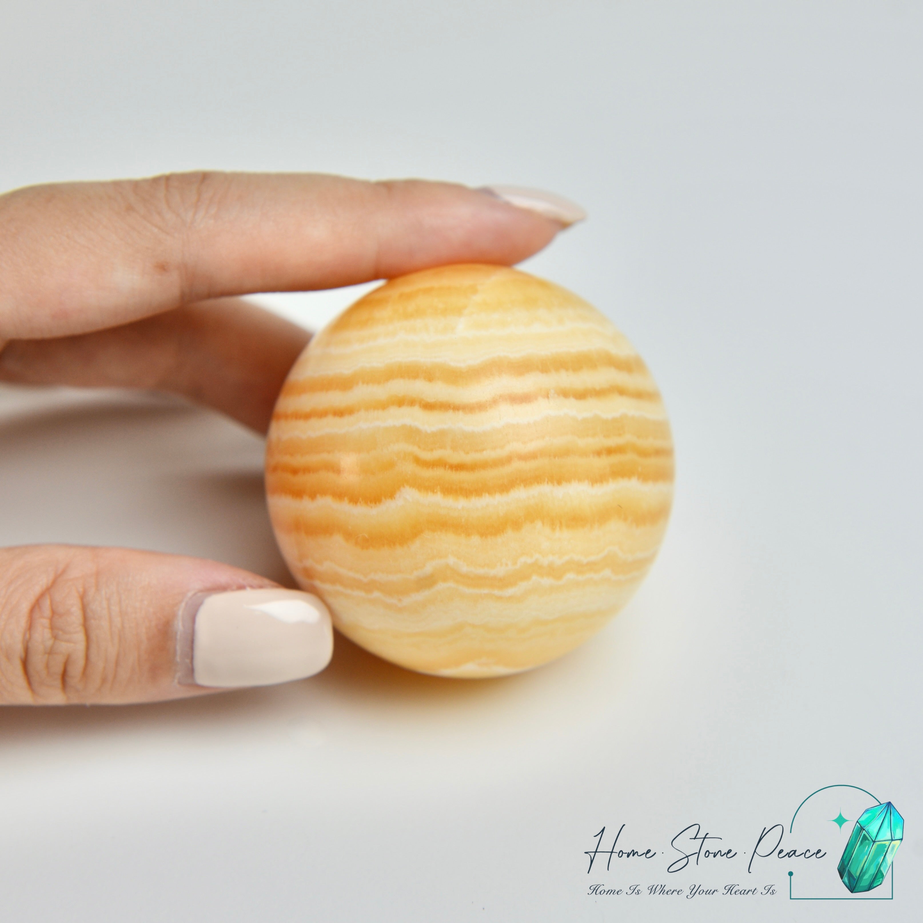 橙方解石球 Orange Calcite Sphere