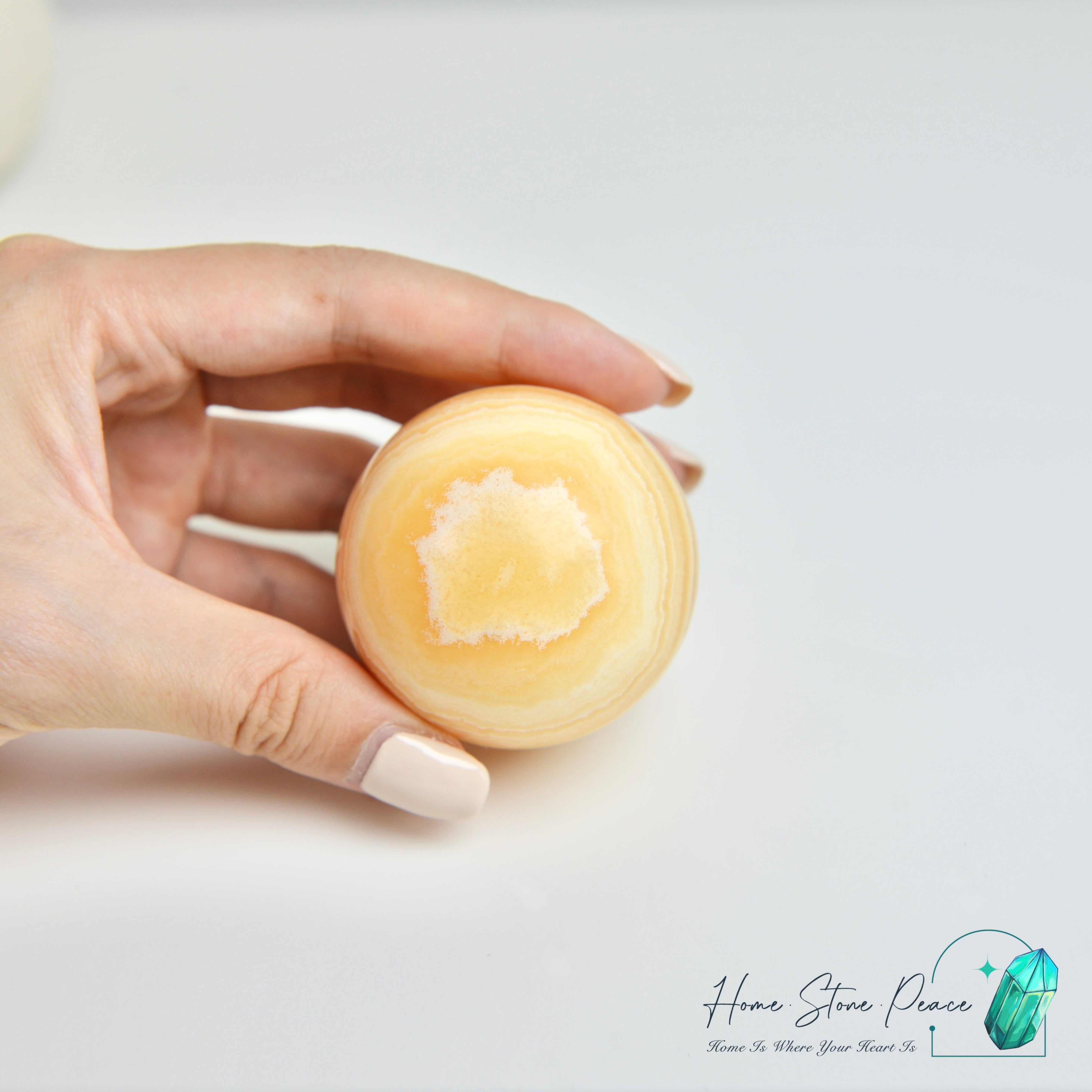 橙方解石球 Orange Calcite Sphere