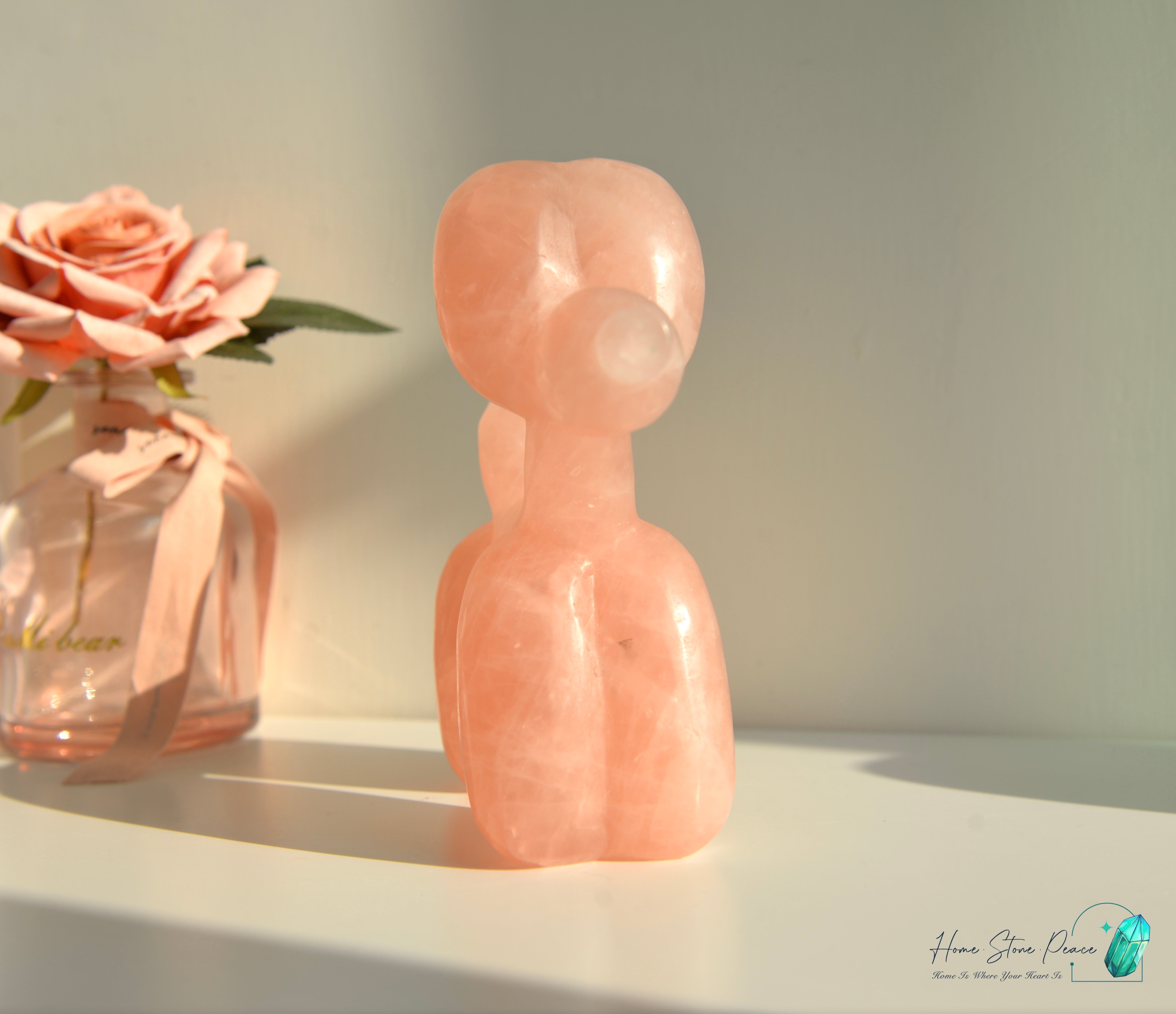 粉紅水晶氣球狗(大) Rose Quartz Balloon Dog (Large)