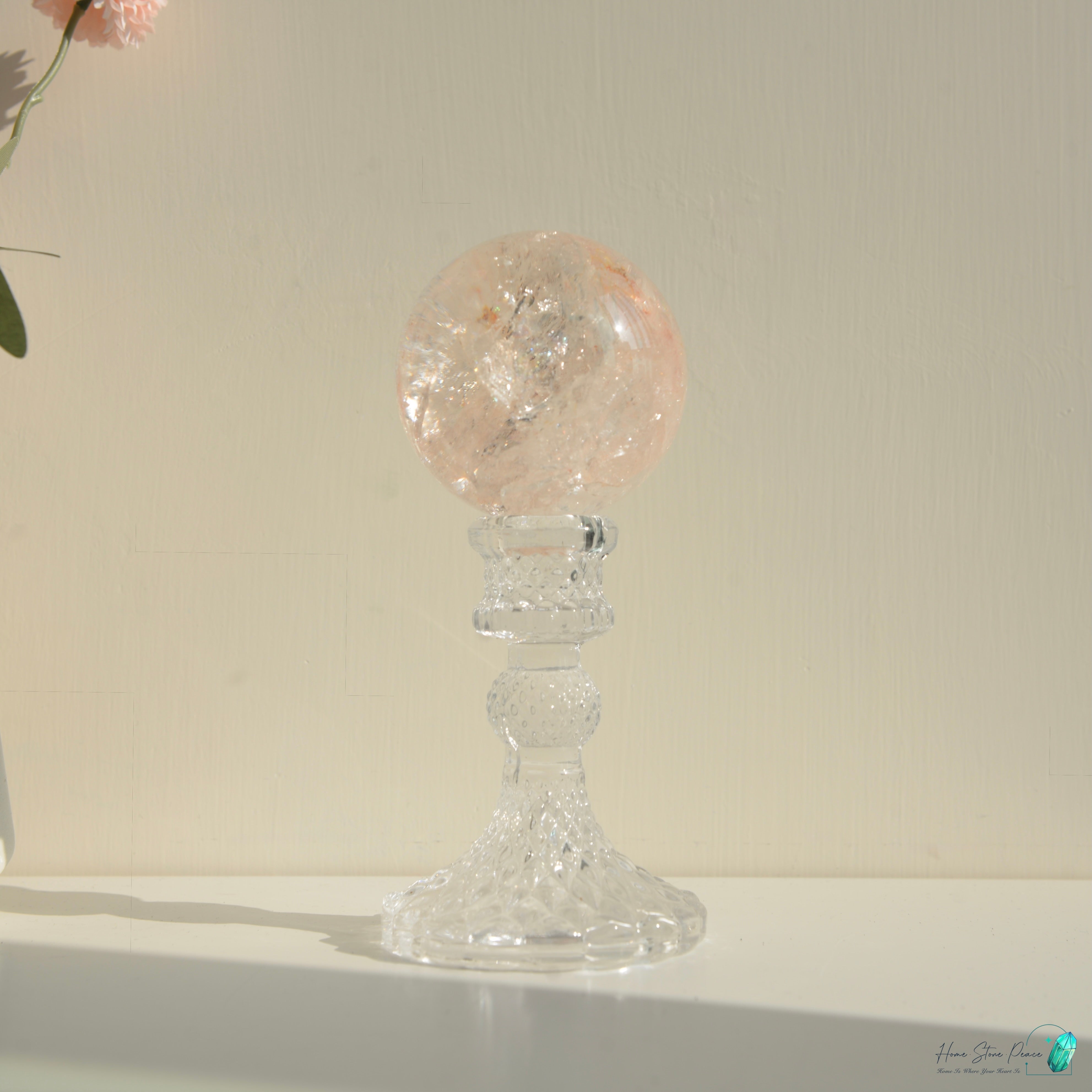 精品粉紅膠花球(中型)Premium Pink Hematoid Sphere