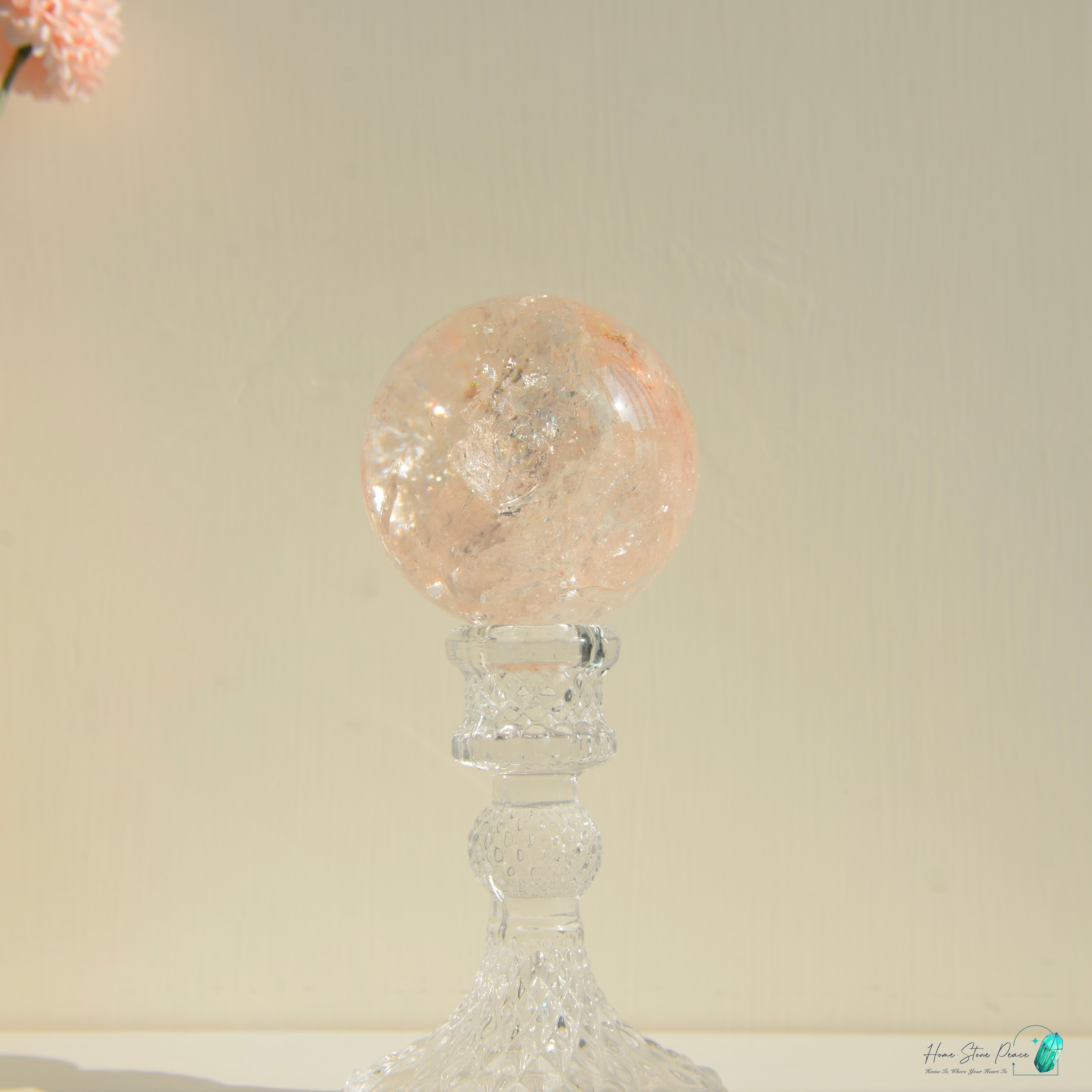精品粉紅膠花球(中型)Premium Pink Hematoid Sphere