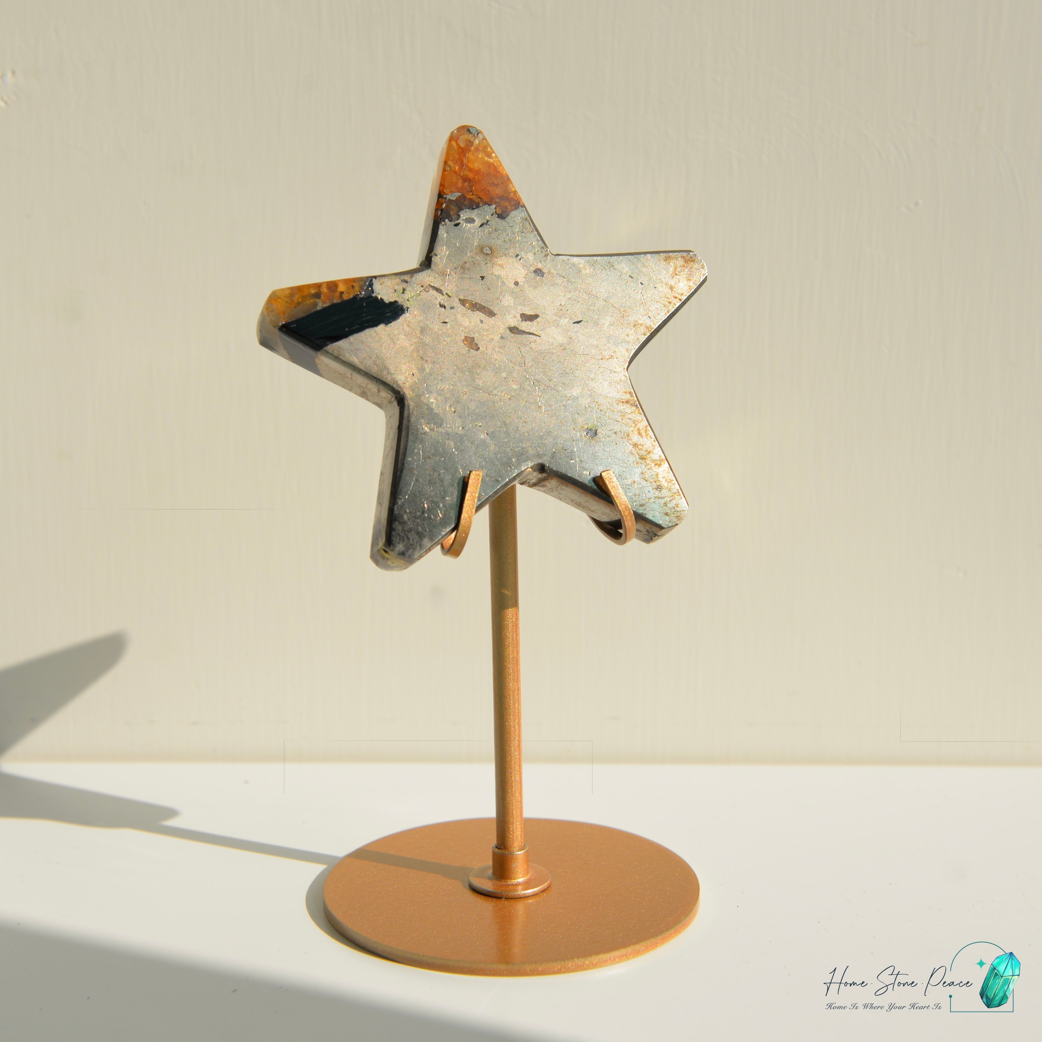 黃鐵礦黃膠花星星 Pyrite Golden Healer Star