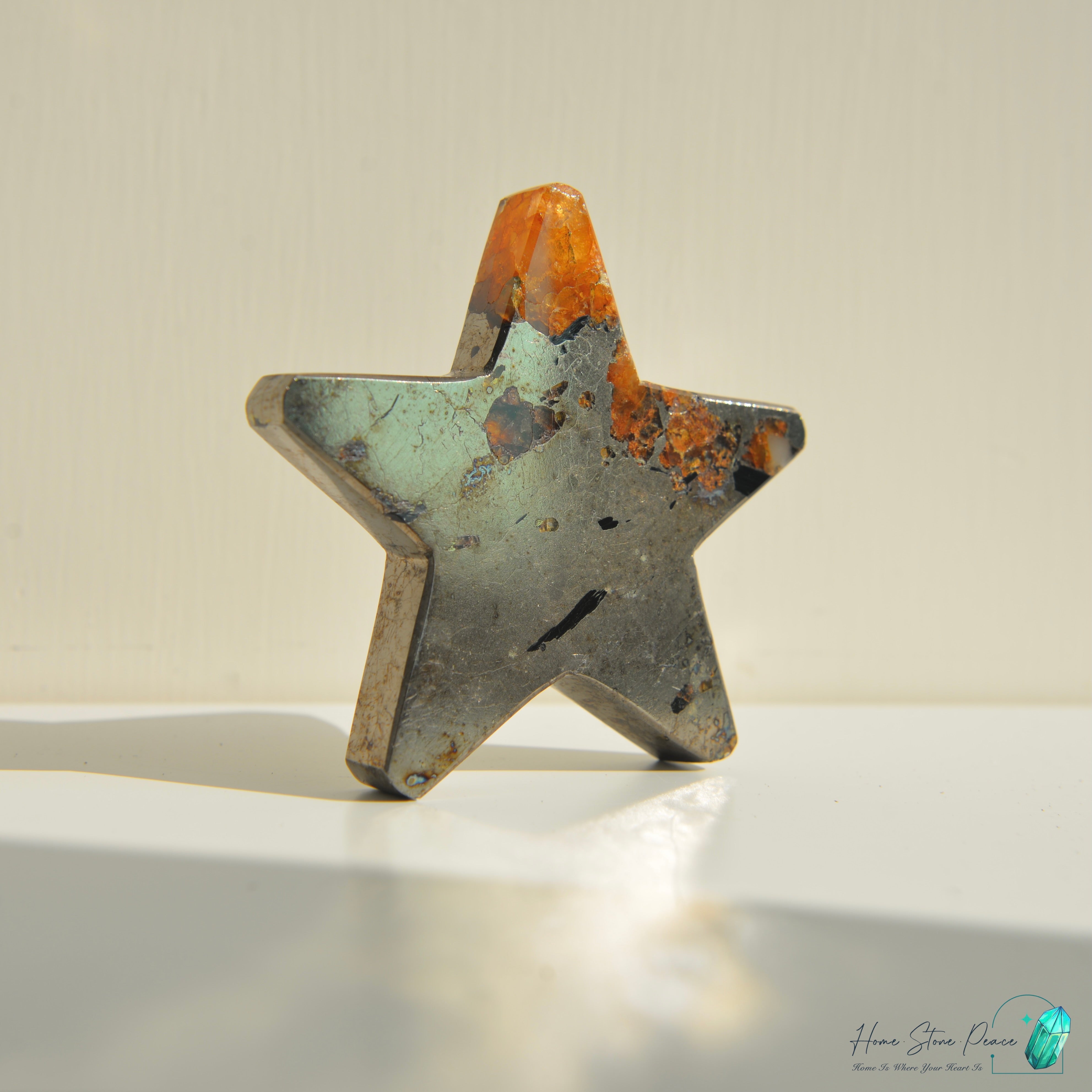 黃鐵礦黃膠花星星 Pyrite Golden Healer Star