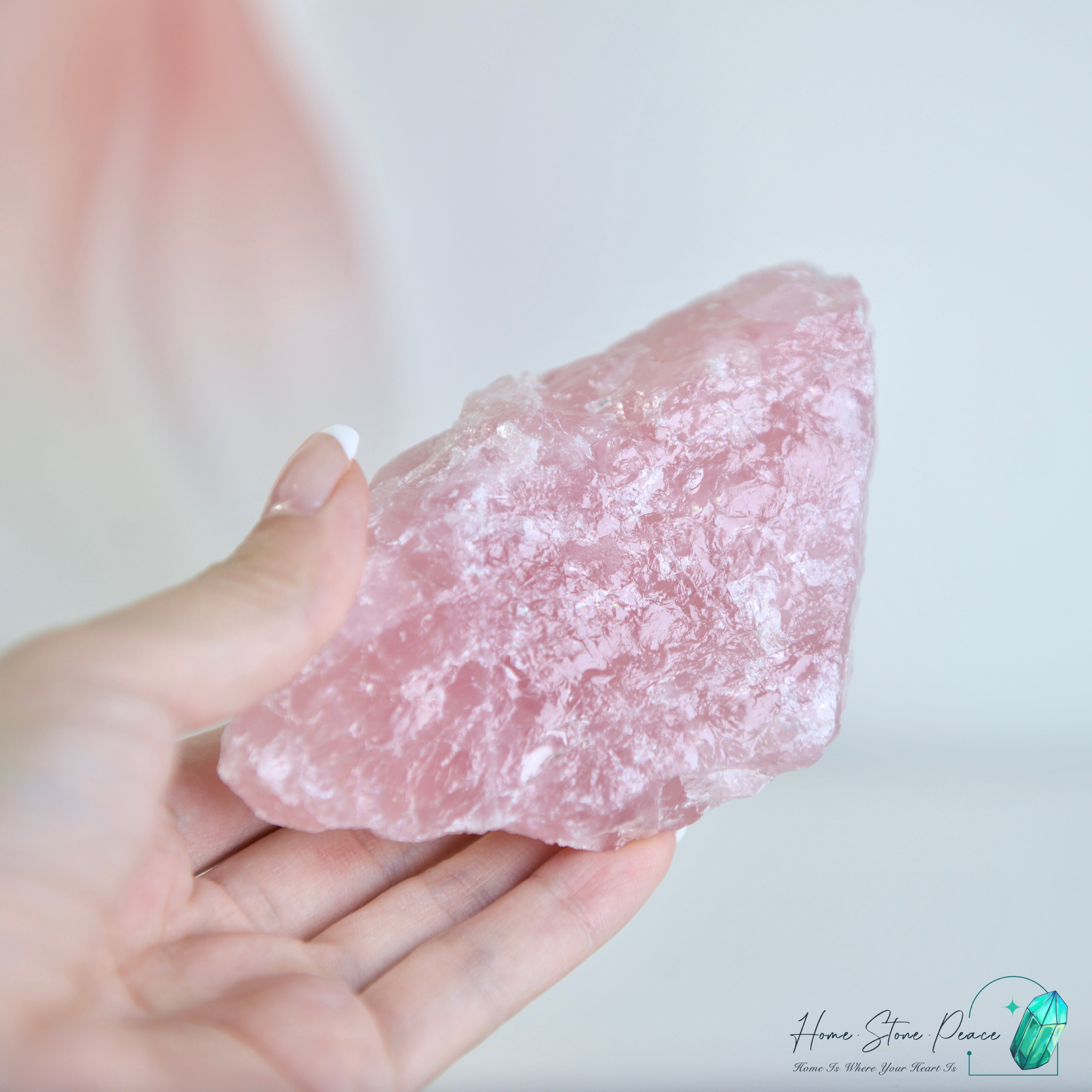 馬達加斯加粉紅水晶原石 Madagascar Rose Quartz Raw Stone