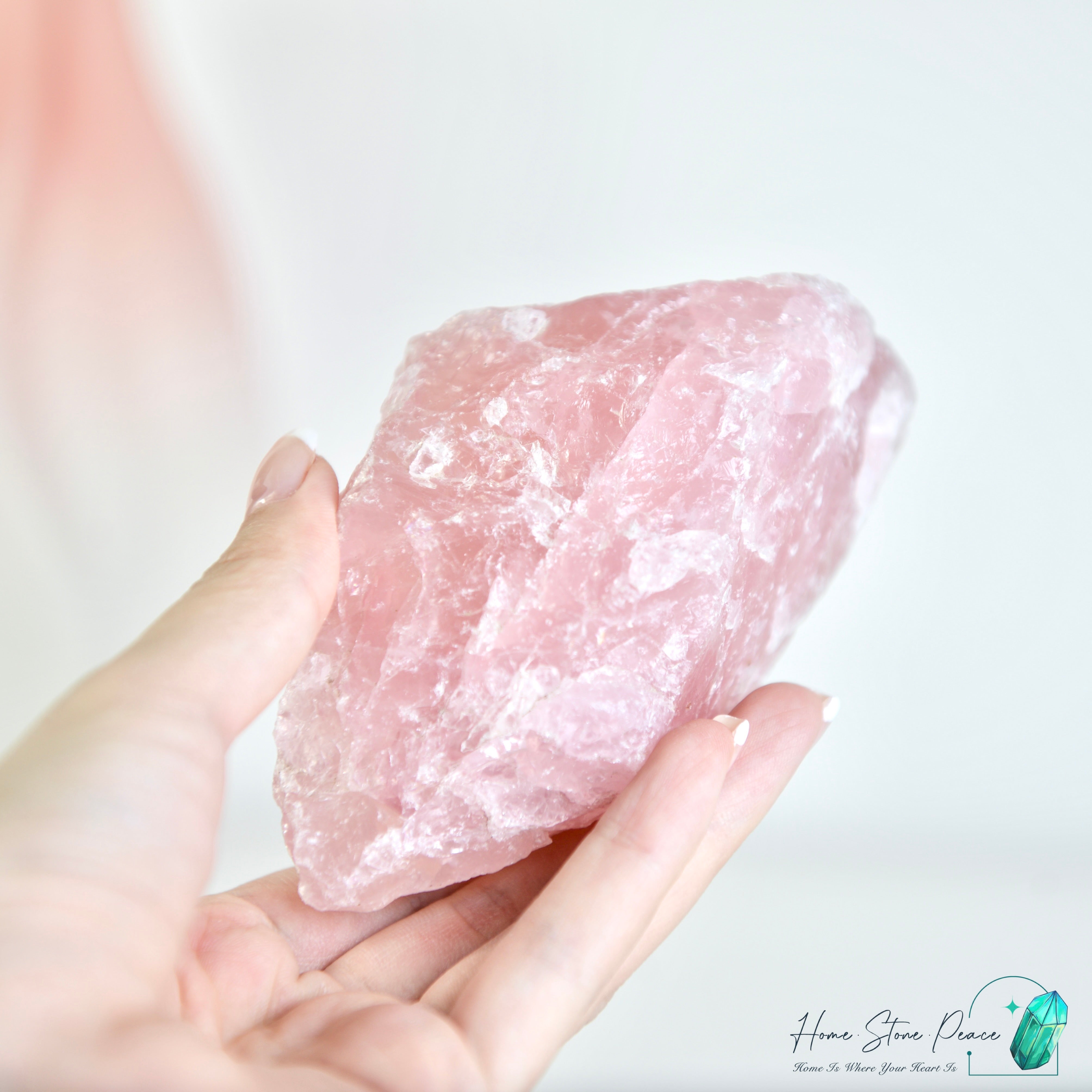 馬達加斯加粉紅水晶原石 Madagascar Rose Quartz Raw Stone