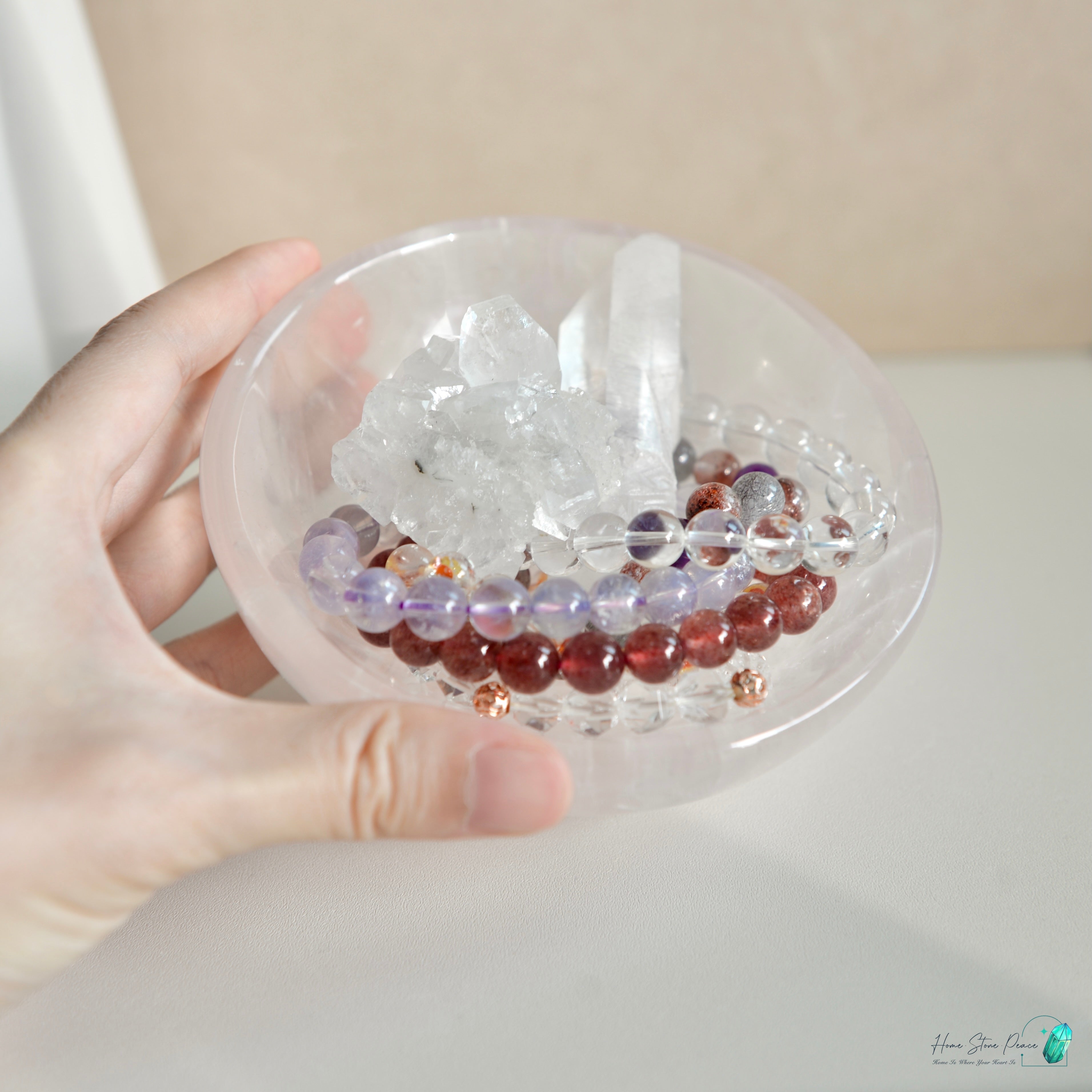 粉紅水晶ボウル ローズクォーツボウル