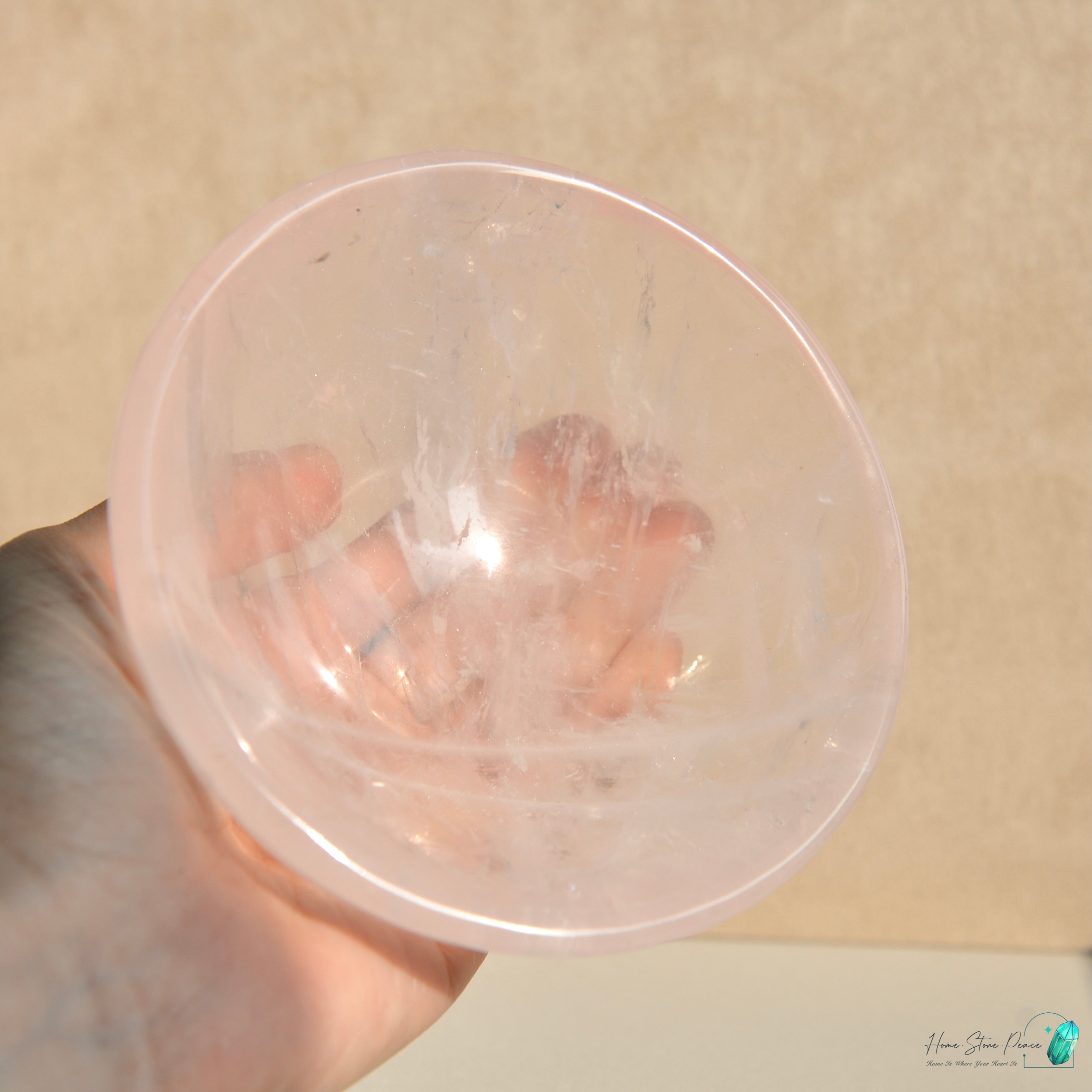 粉紅水晶ボウル ローズクォーツボウル