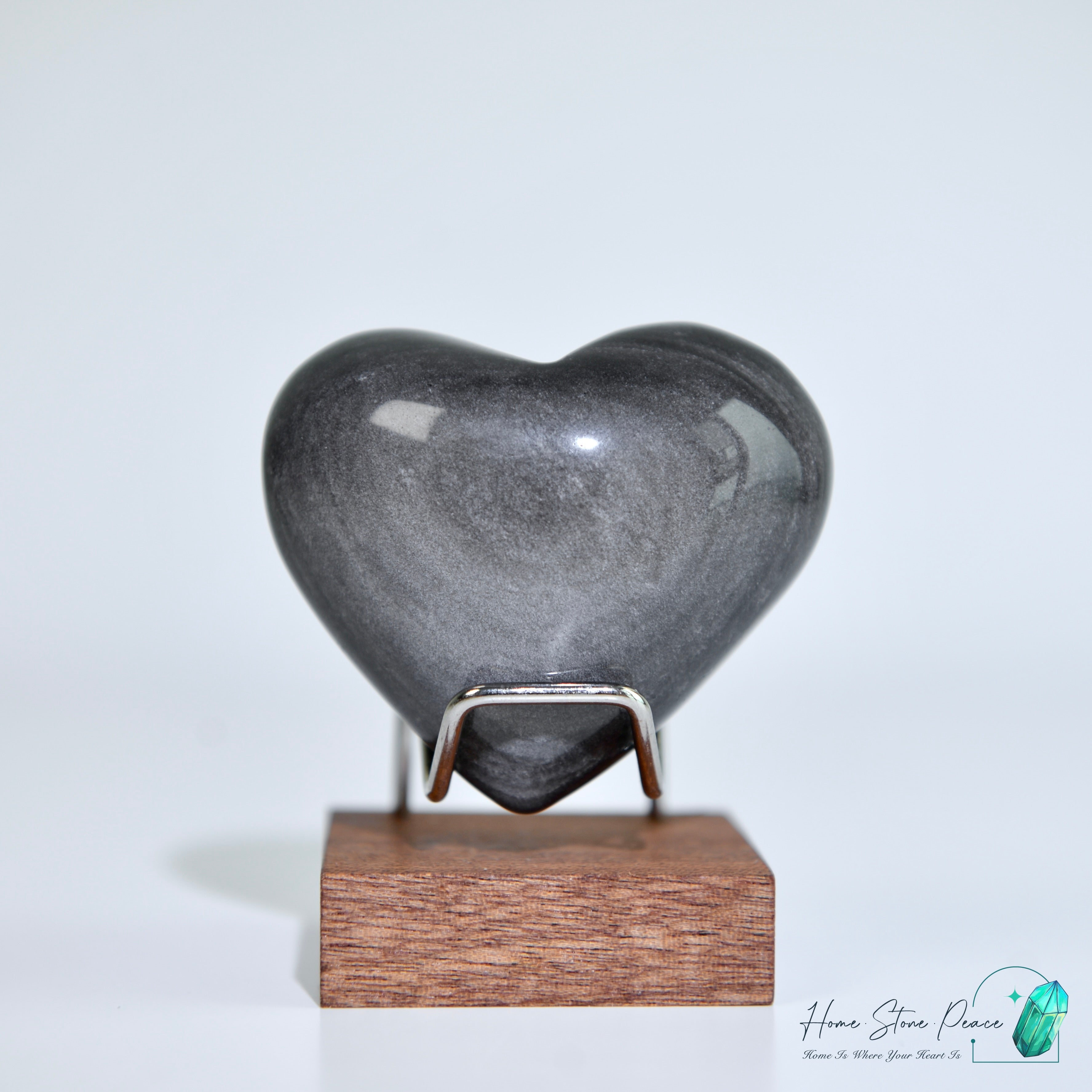 銀曜石心 Silver Sheen Obsidian Heart