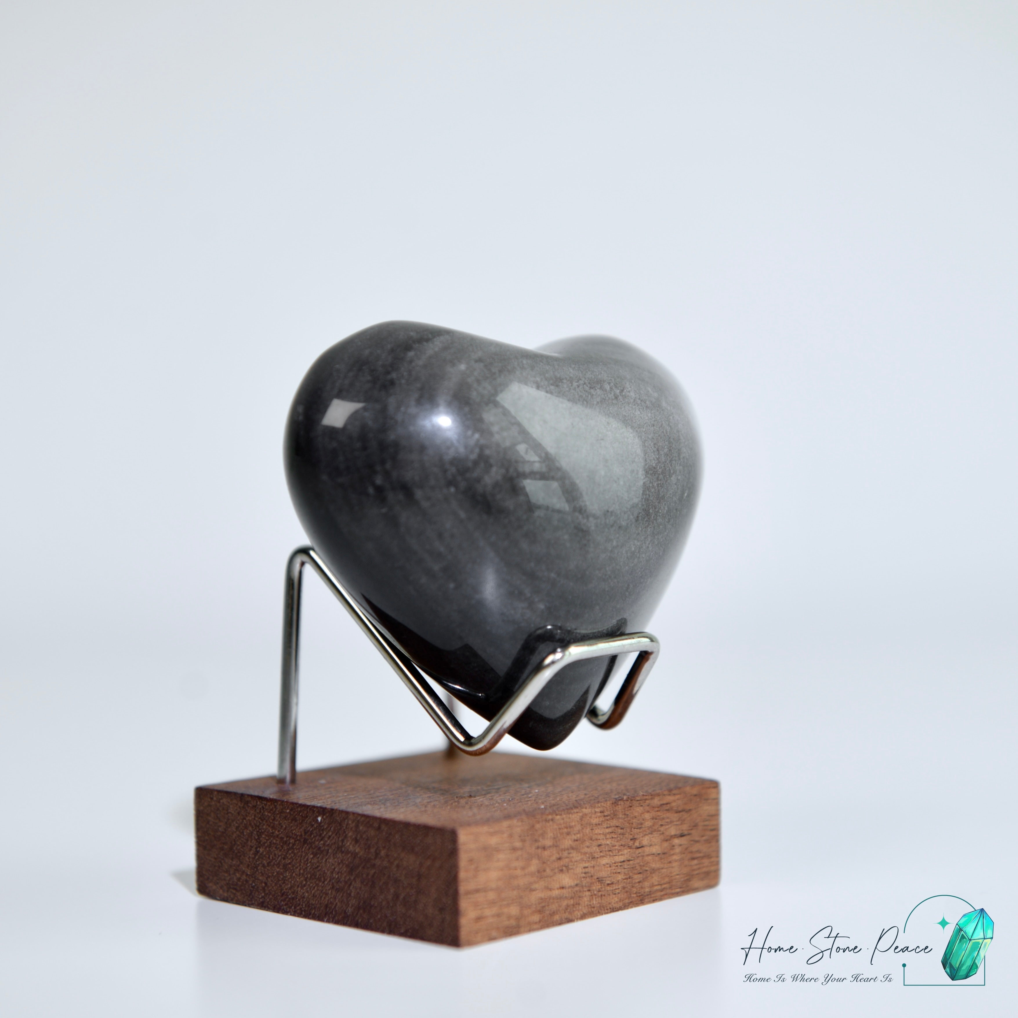 銀曜石心 Silver Sheen Obsidian Heart