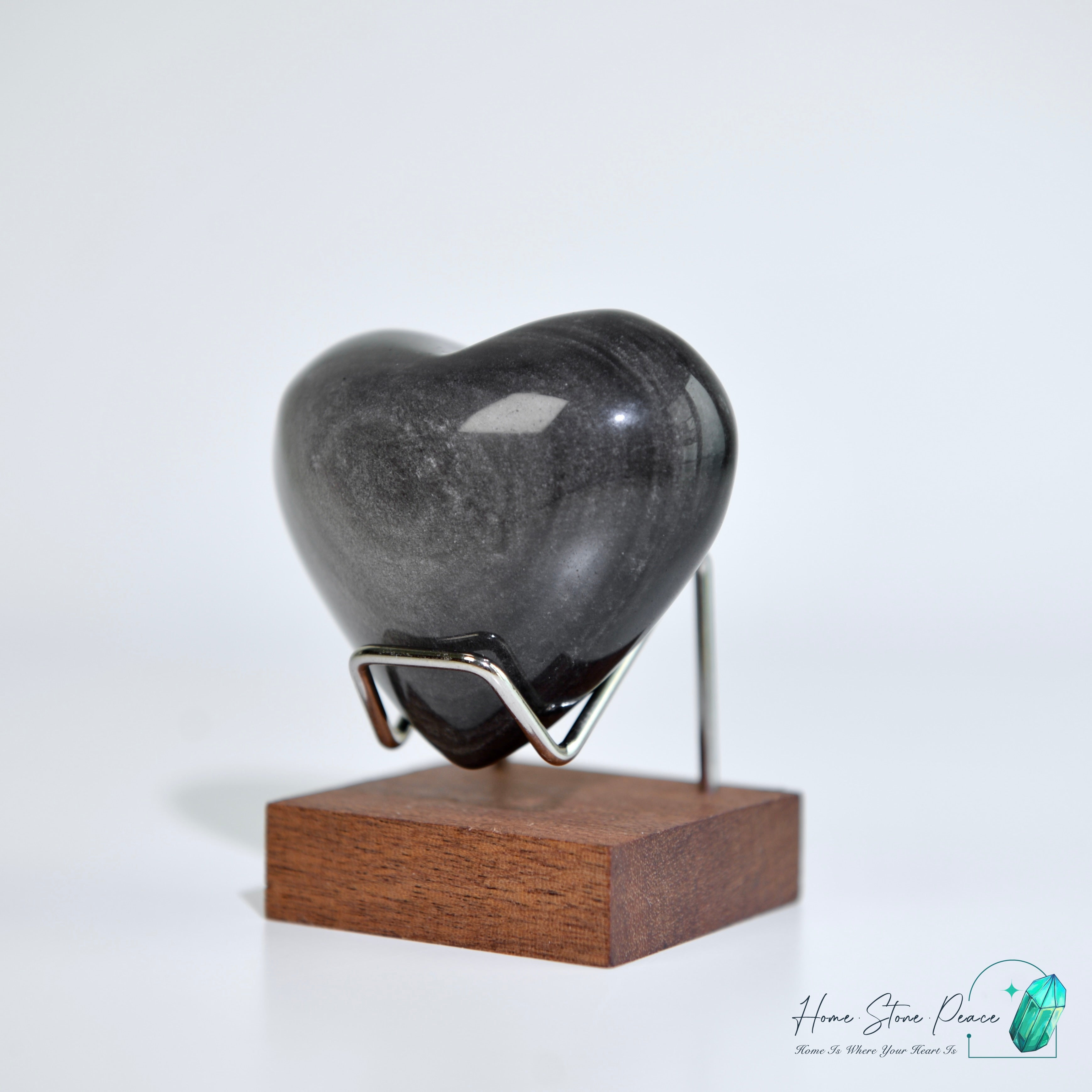 銀曜石心 Silver Sheen Obsidian Heart