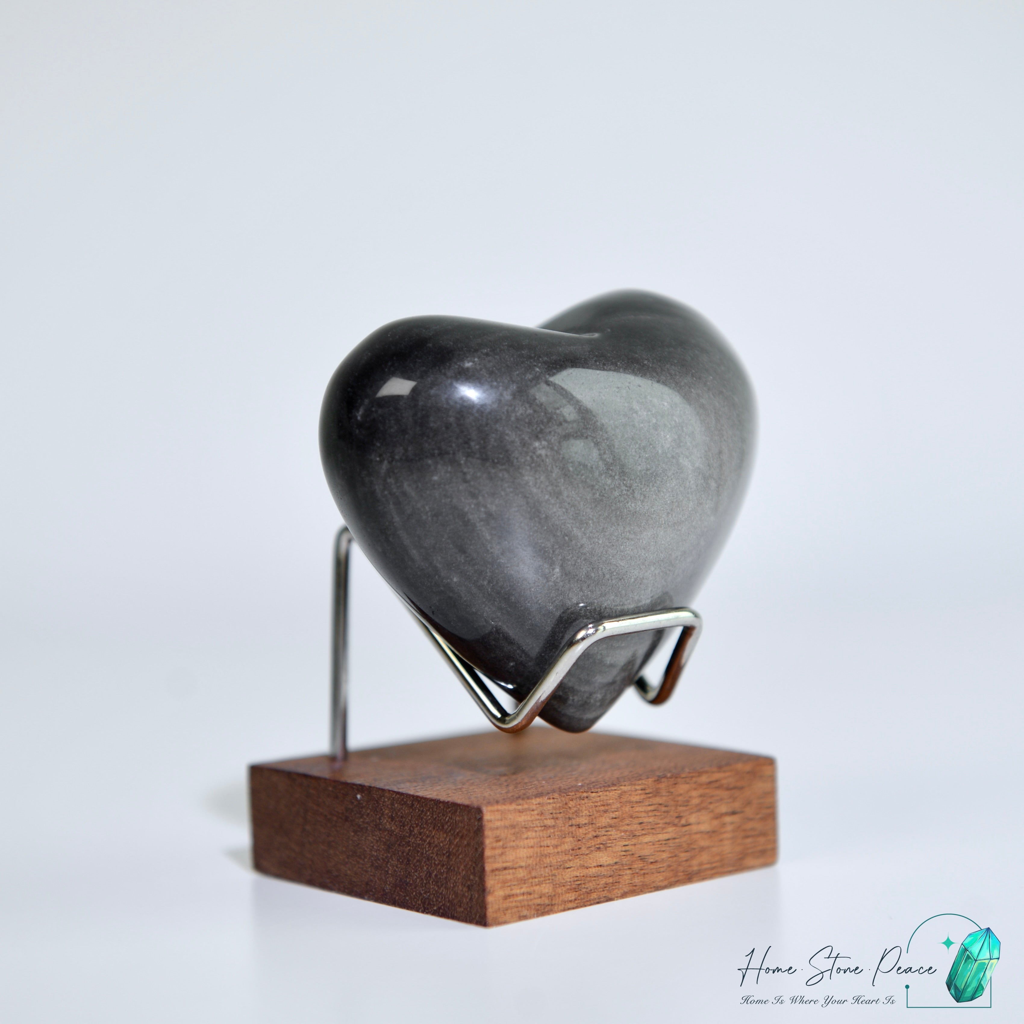 銀曜石心 Silver Sheen Obsidian Heart