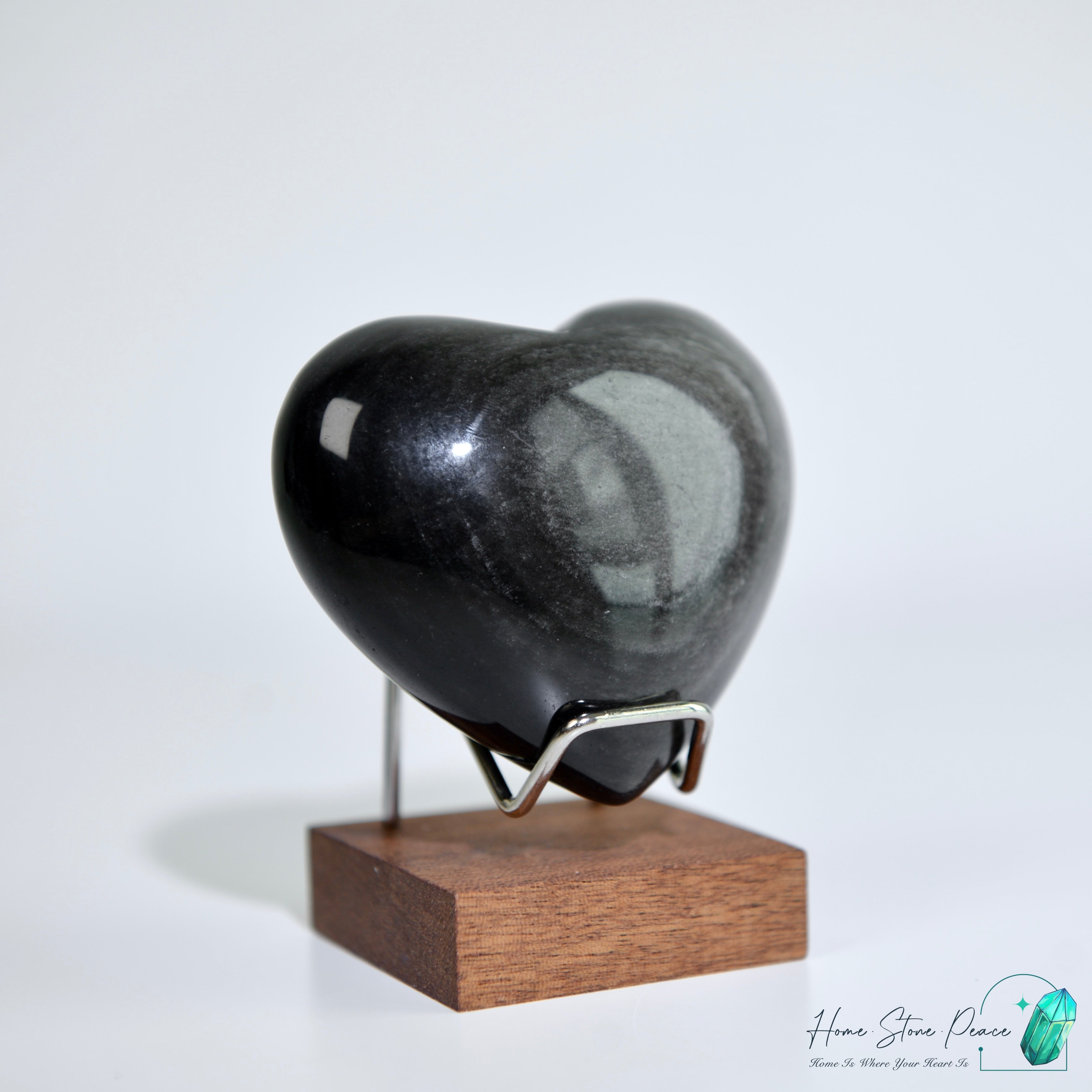 銀曜石心 Silver Sheen Obsidian Heart