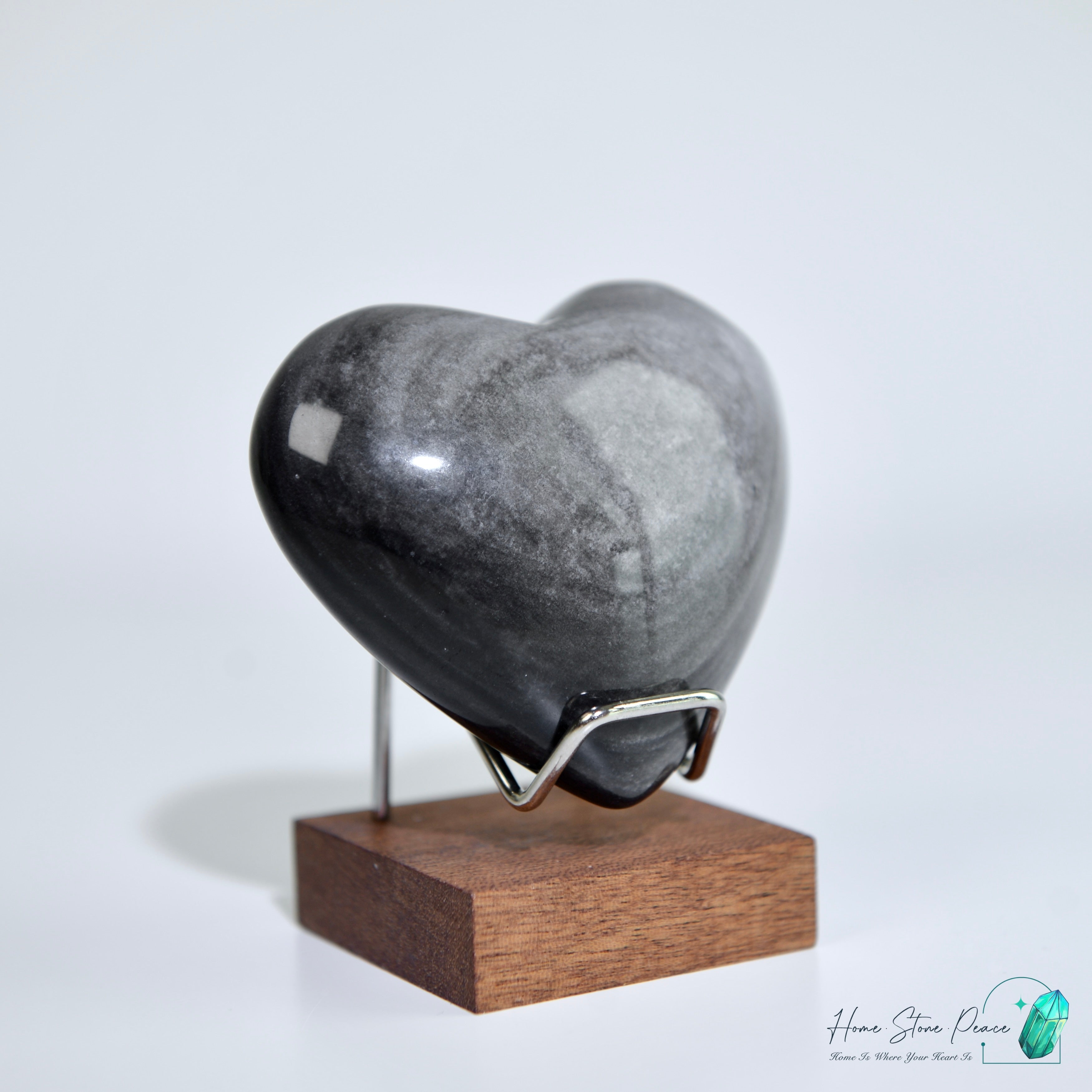 銀曜石心 Silver Sheen Obsidian Heart