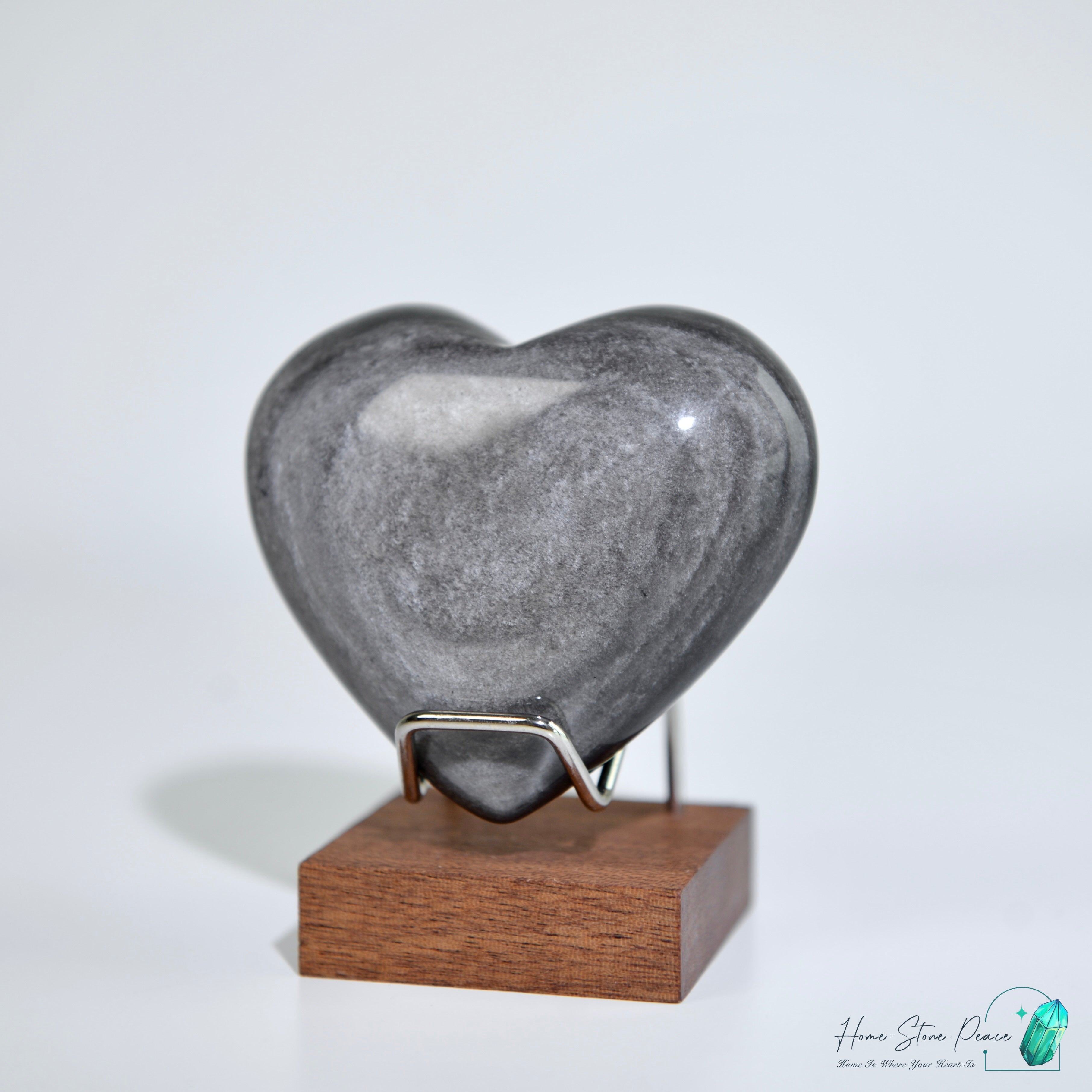 銀曜石心 Silver Sheen Obsidian Heart