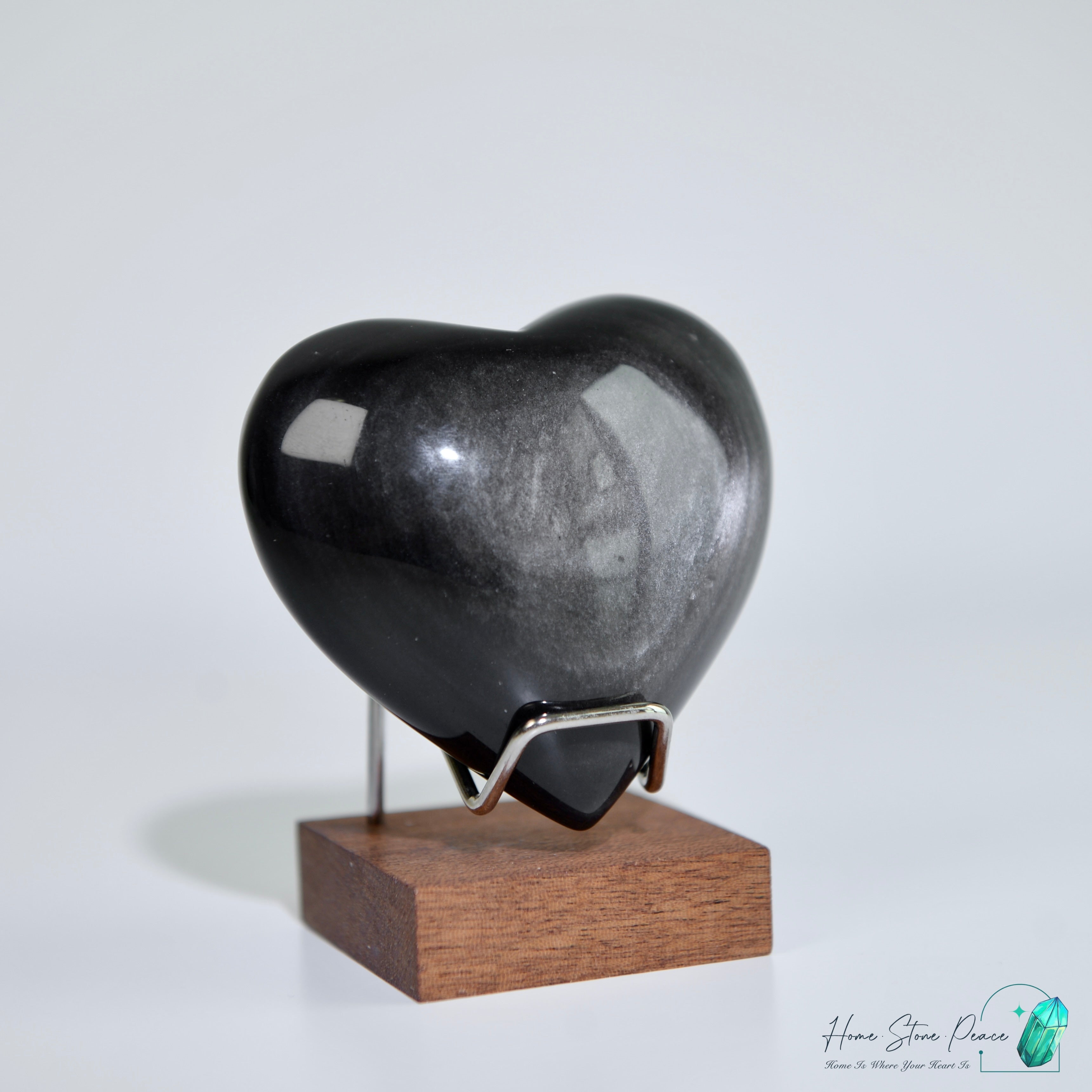 銀曜石心 Silver Sheen Obsidian Heart