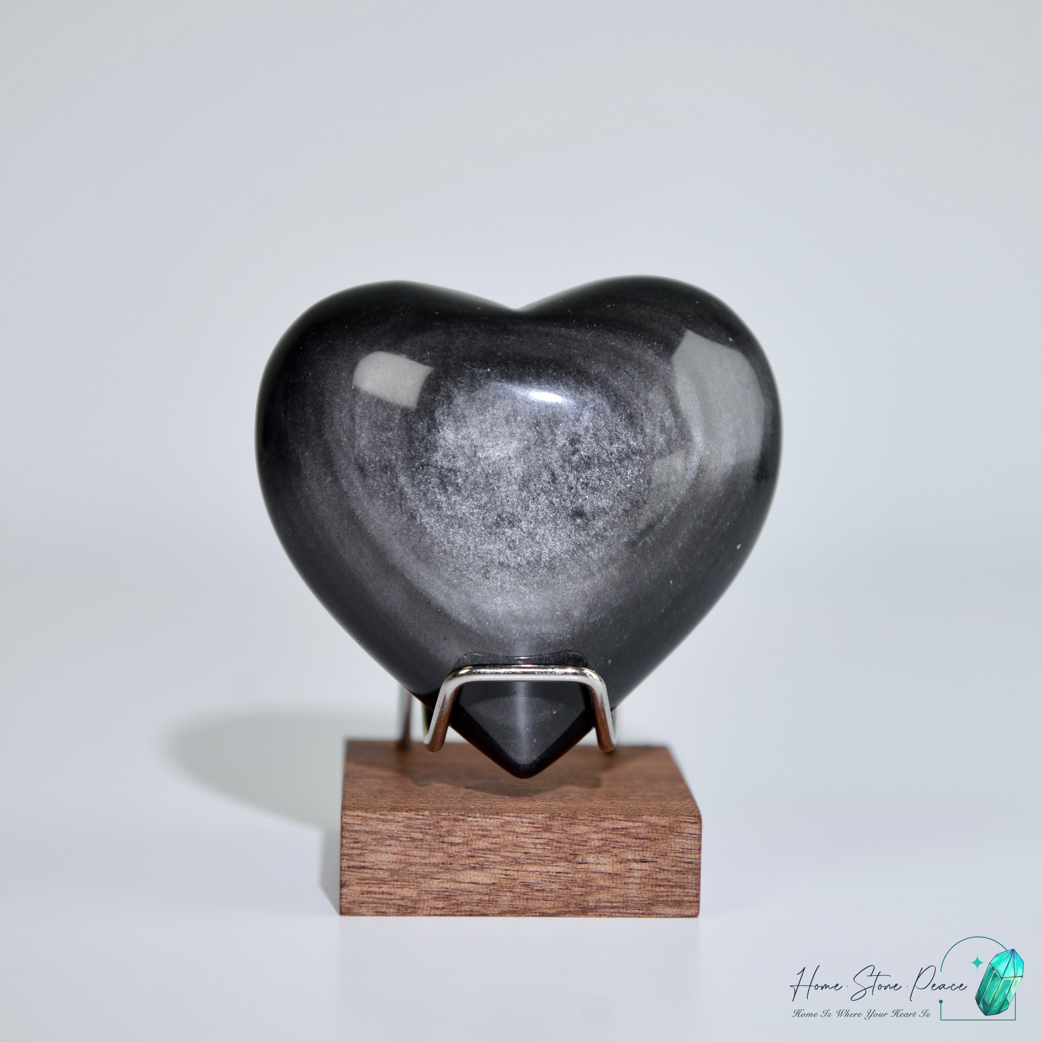銀曜石心 Silver Sheen Obsidian Heart