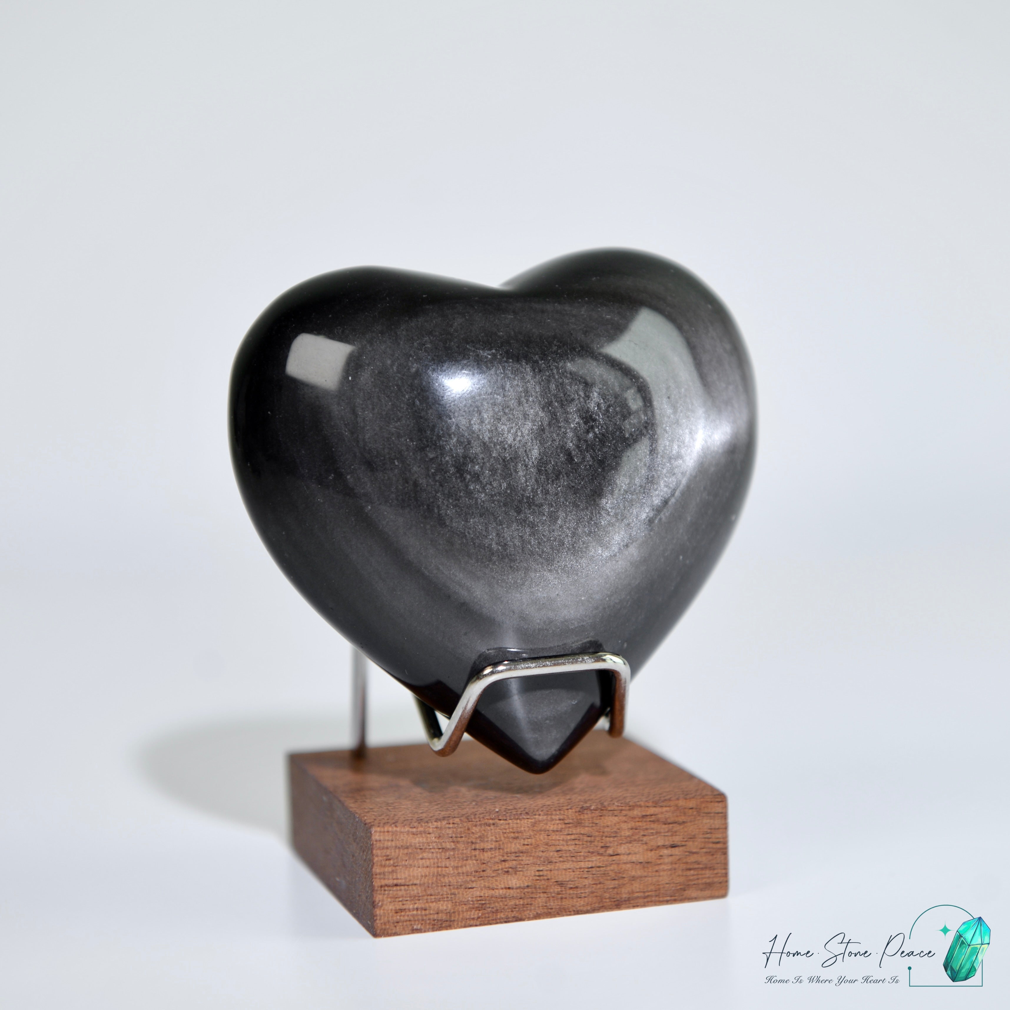 銀曜石心 Silver Sheen Obsidian Heart